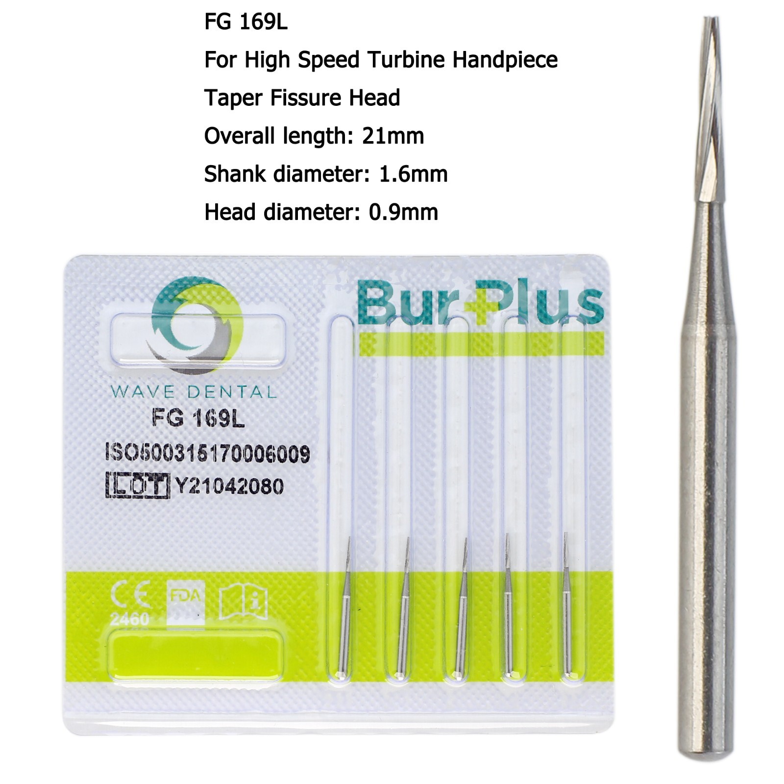 Wave Dental Carbide Burs Round Bur FG 330 1/4 2 6 8 557 High Speed Friction Grip