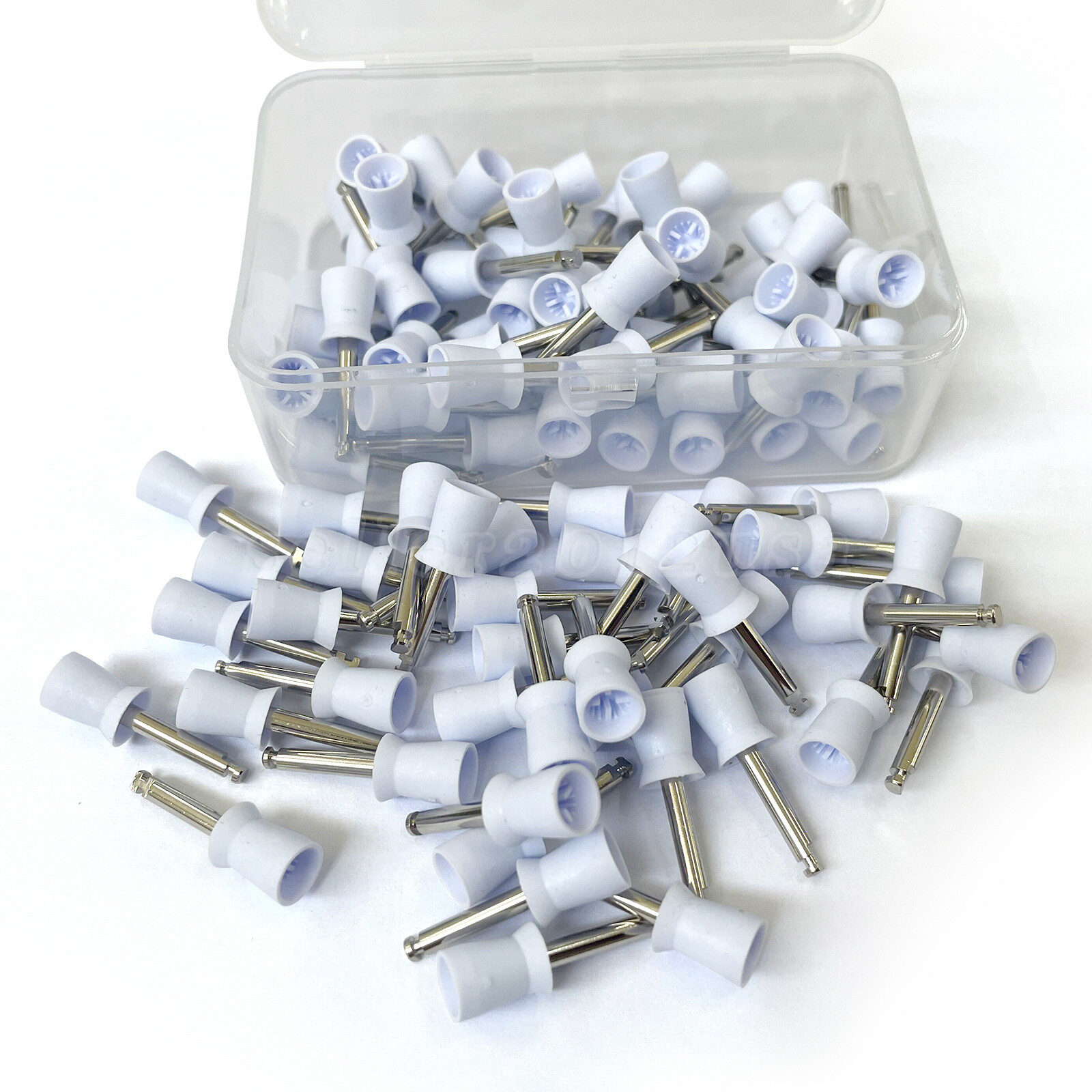 100 pieces USA Dental Rubber Prophy Tooth Polishing Cups brushes white $7.59