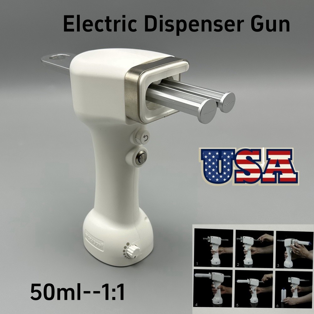 Dental Electric Dispensing Gun Automatic 1:1/2:1 Impression Mixing Dispenser