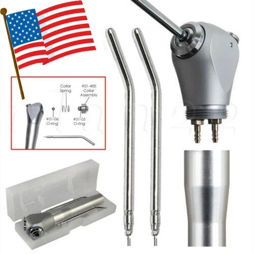 1 Set Dental Air Water Spray Triple 3-way Syringe Button Handpiece+2 Nozzle Tips