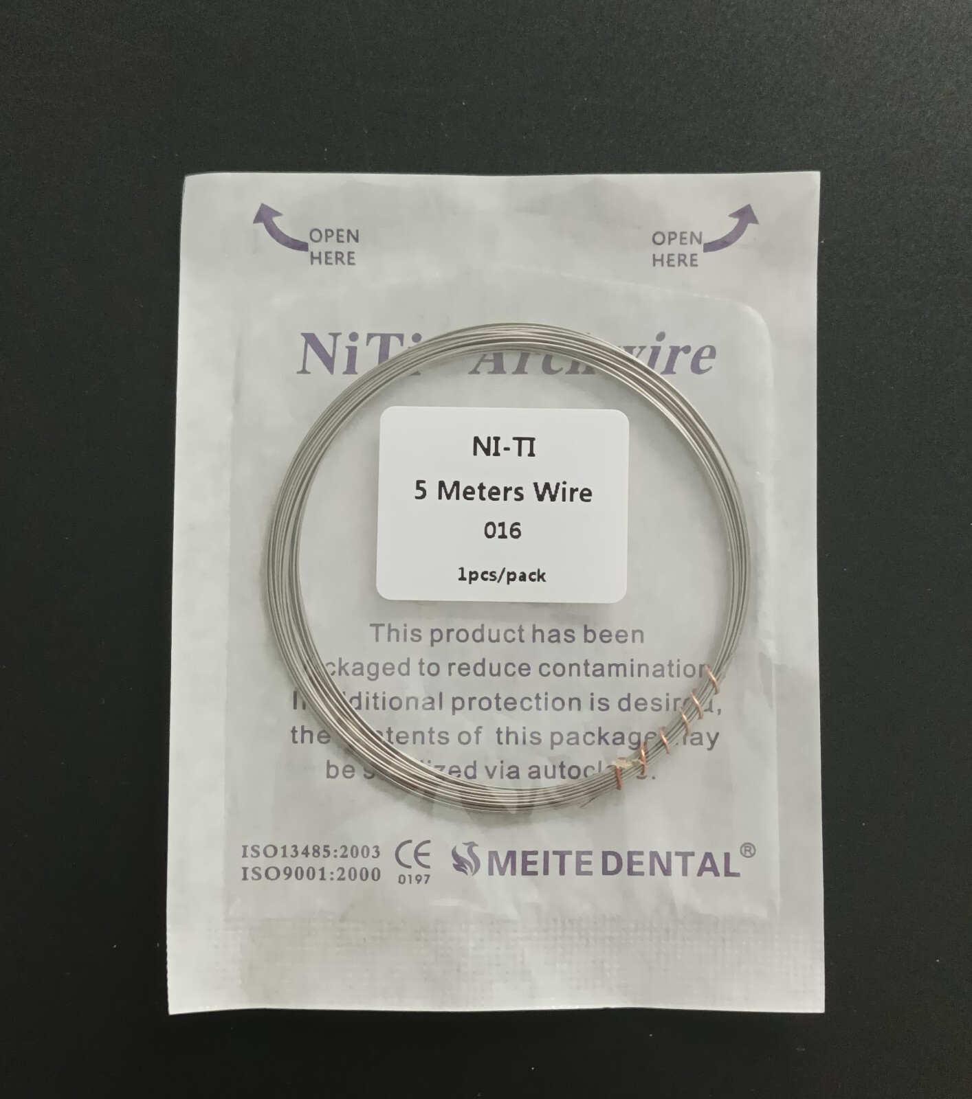5Packs Dental Orthodontic Straight Wires Niti Super Elastic Arch Wire Round
