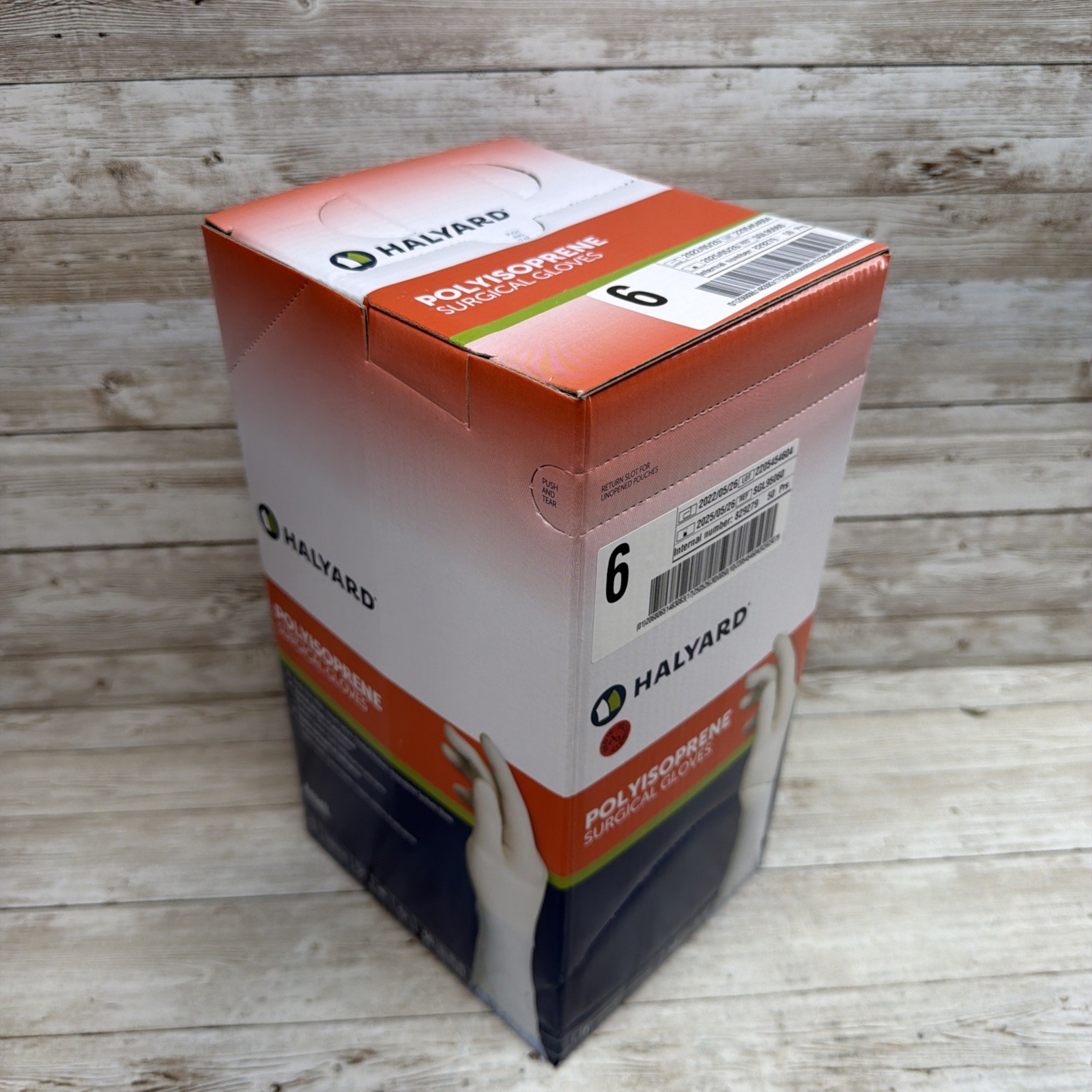 HALYARD Polyisoprene Surgical Gloves *1 CASE 200 Pair* Size: 6 *See Date*5-25