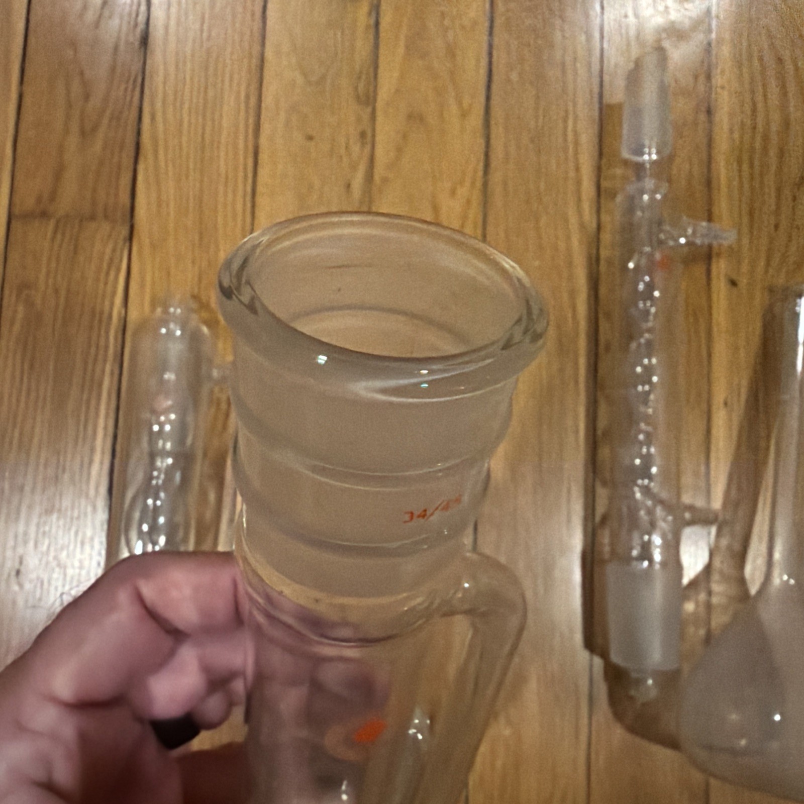 Ace Glass Distillation Extractor Glass Condenser Set 34/45 Laboratory Used
