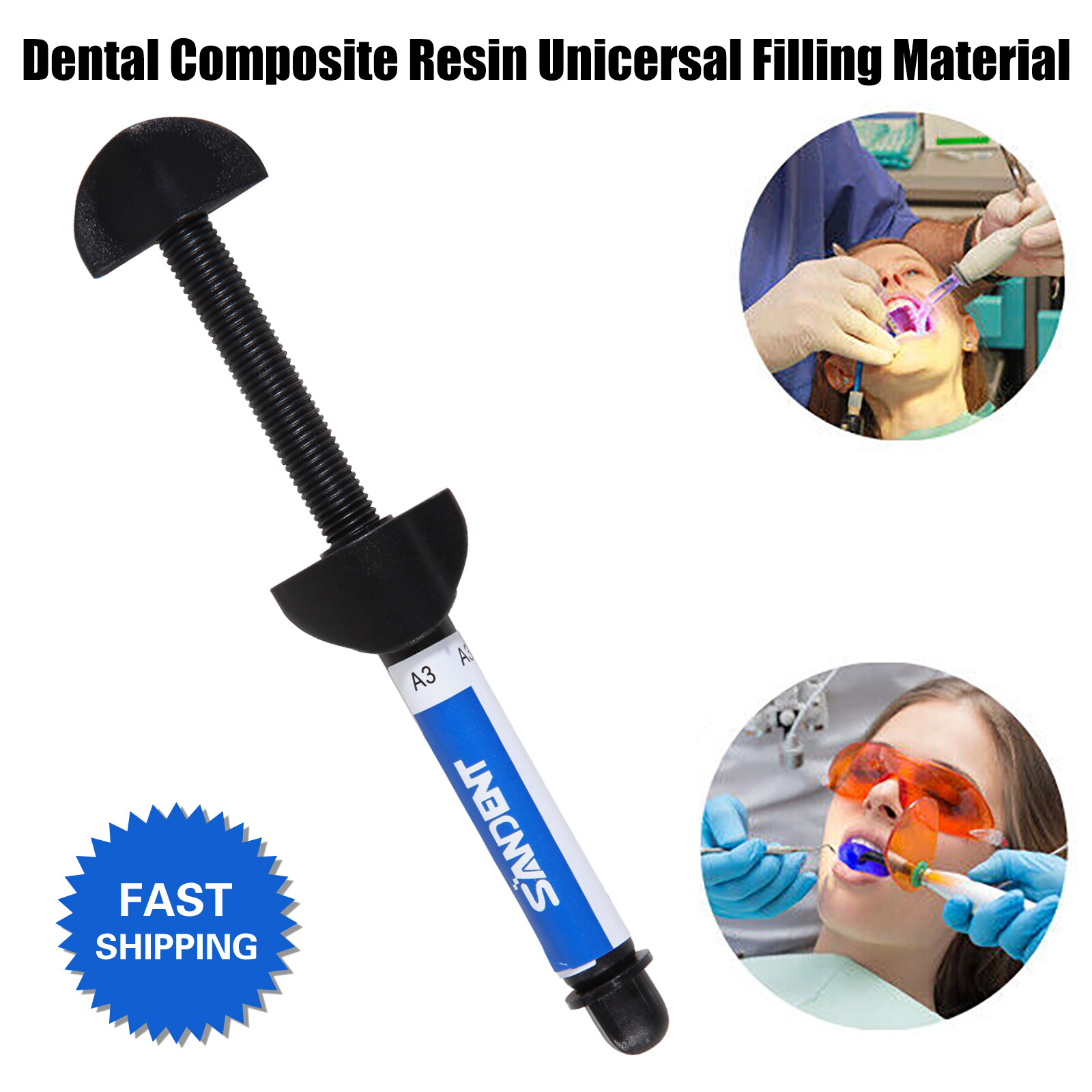 Dent Light Cure Hybrid Composite Dental Resin Shade A3 – 4.5 g syringe 001-001