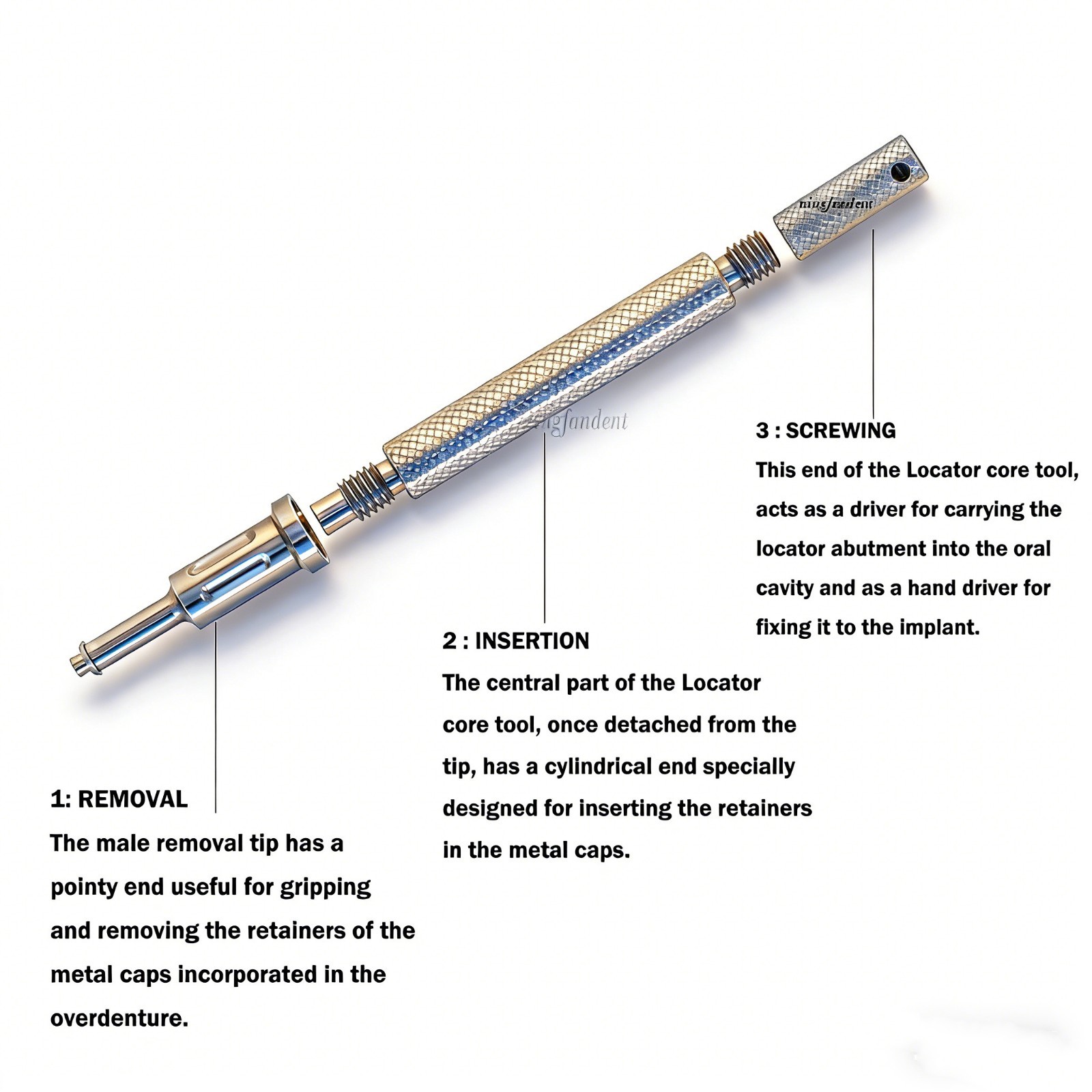 Zest Classic LOCATOR Core Tool for Legacy Locator Retention Cap Abutment Driver