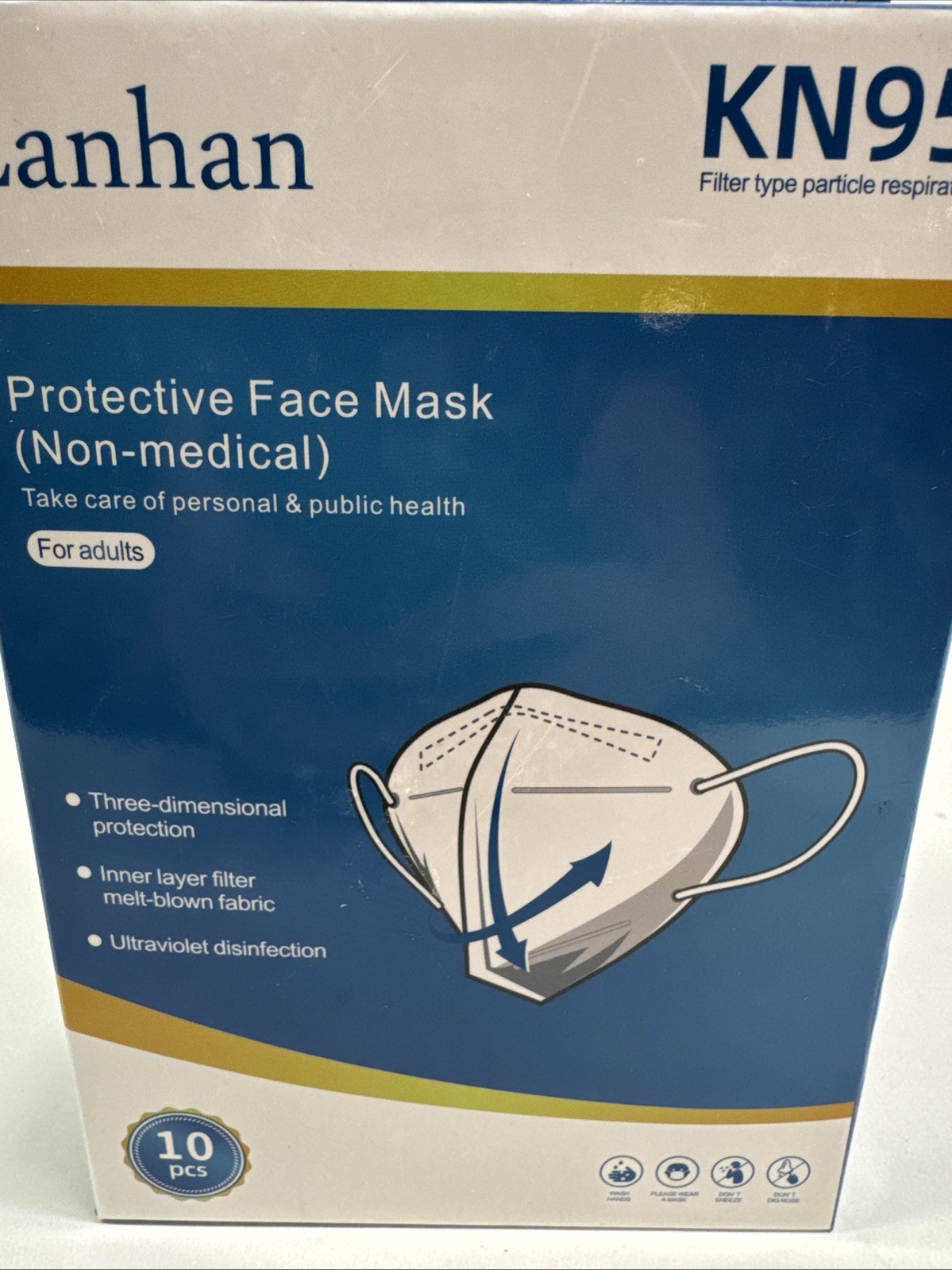10 Pack 95-KN Masks Respirator Mouth Protective KN95 Face Mask Non Medical Adult