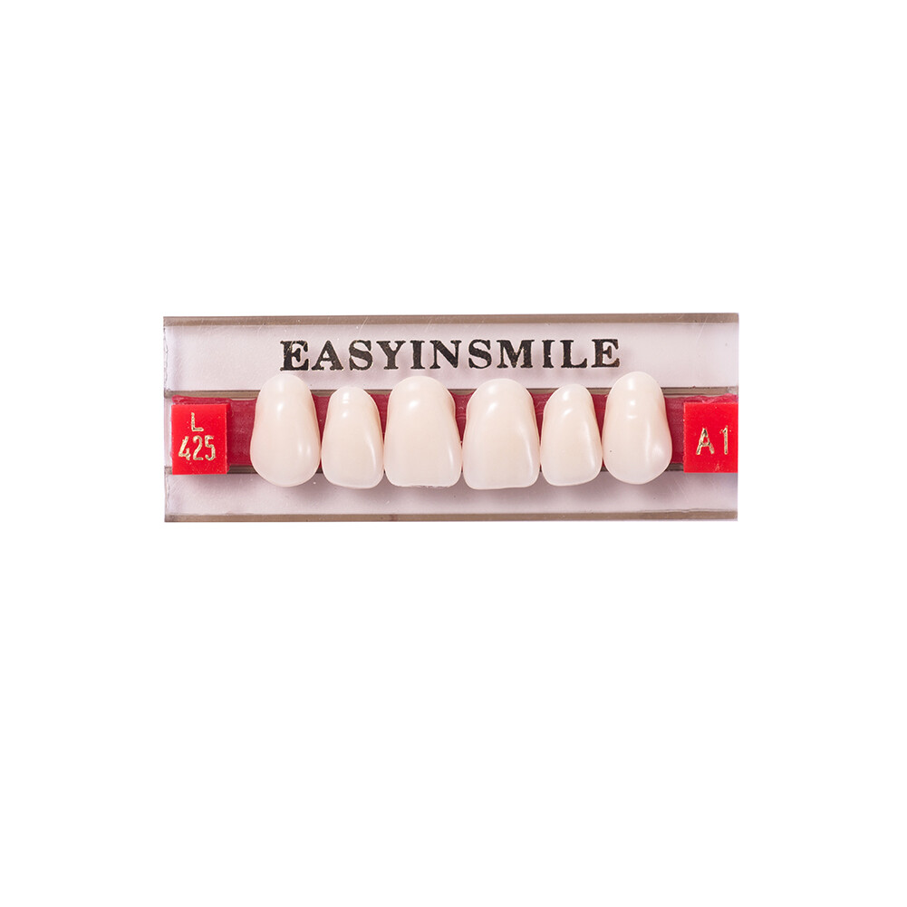 Dental Acrylic Resin Tooth Denture False Teeth Upper Anterior Lower 6Set*16Pc