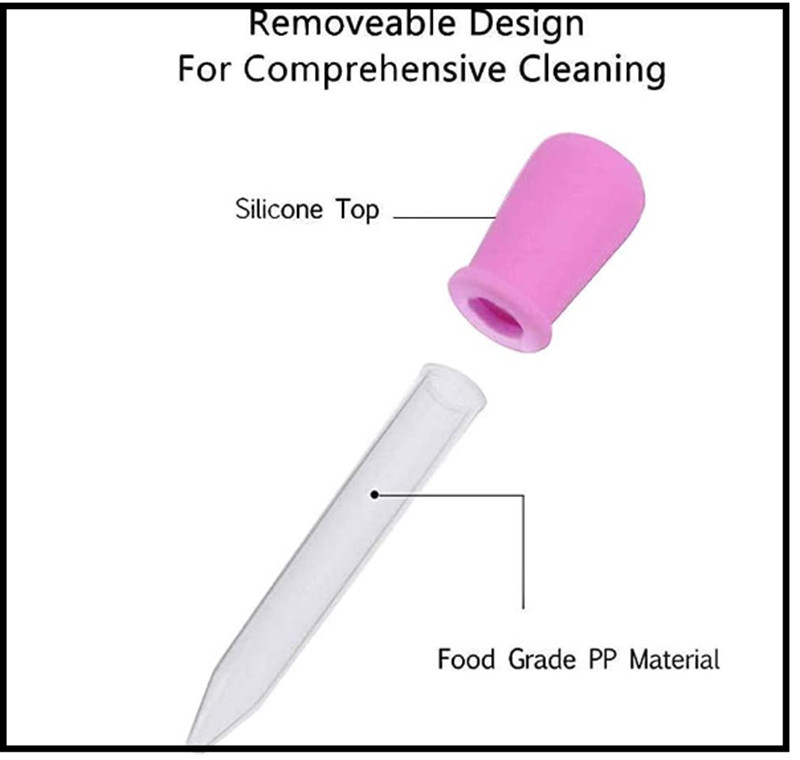 5Ml Liquid Droppers Medicine Silicone and Plastic Pipettes Eye Dropper with Bulb