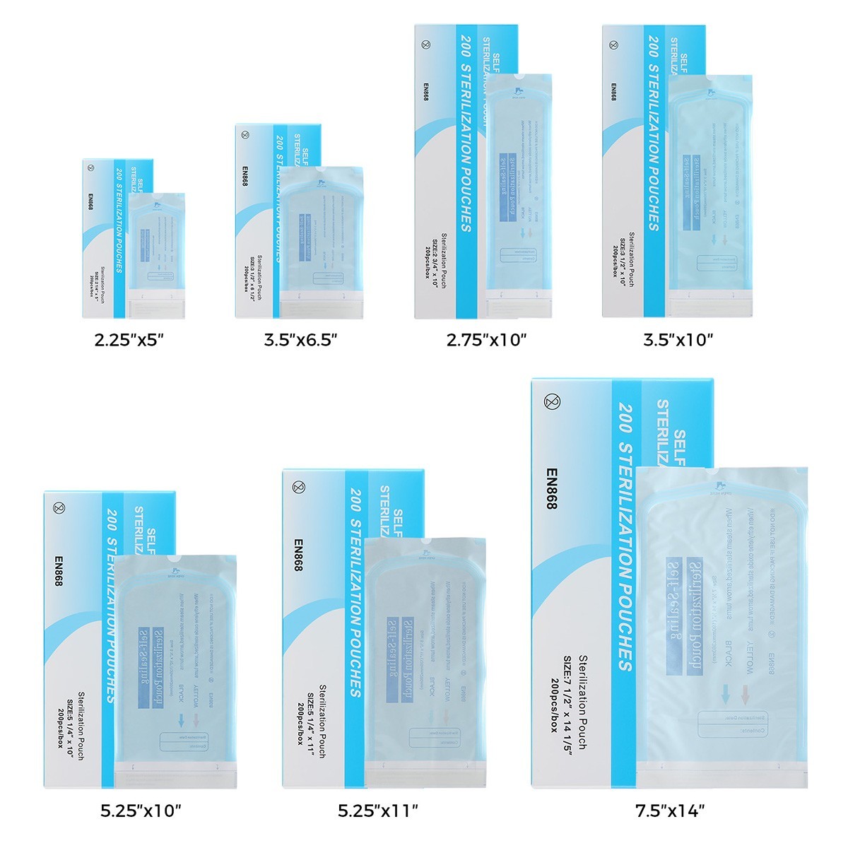 Dental Self-Sealing Sterilization Pouches Pouch Autoclave, Sterilizer Bags