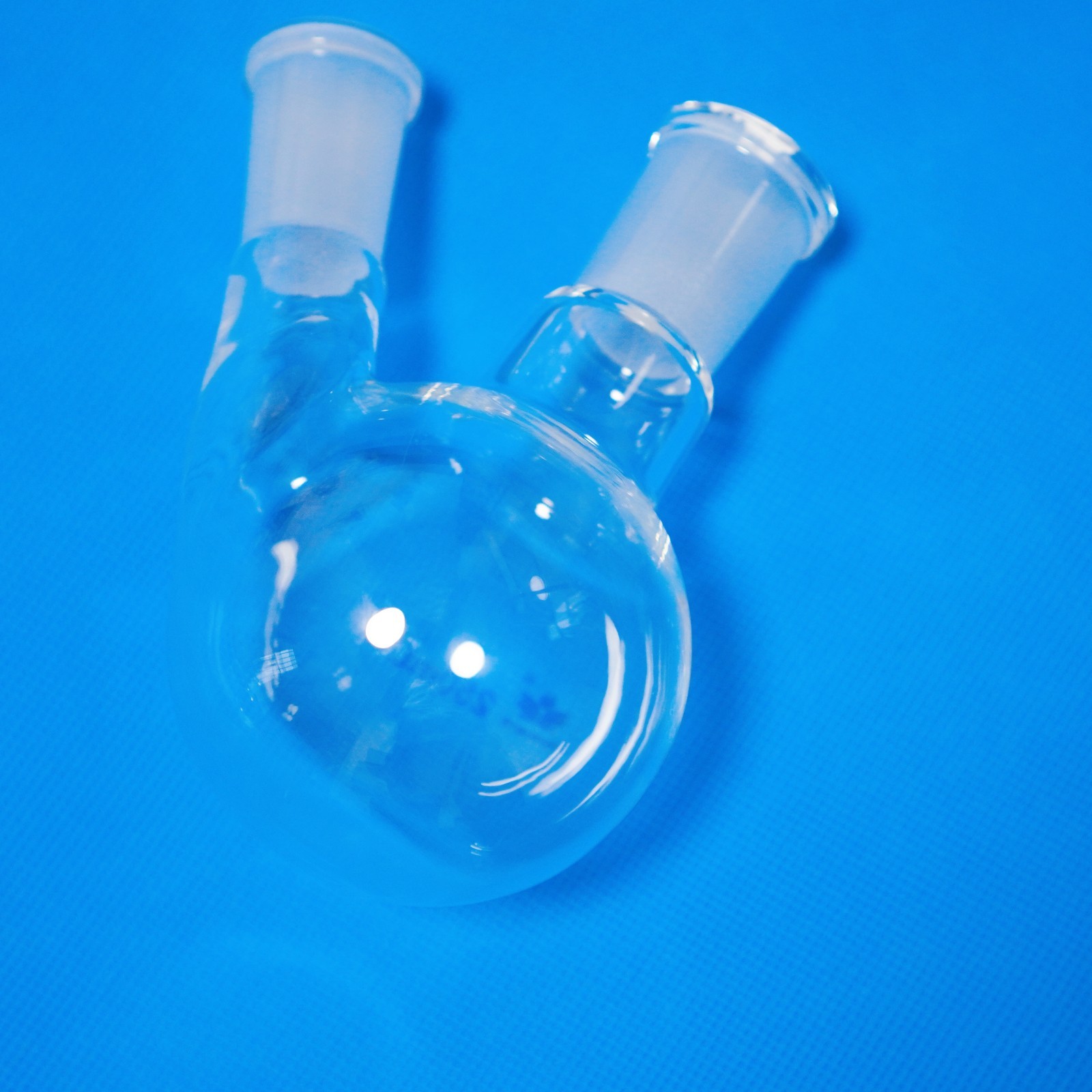 Lab glass round bottom boiling flask 2-neck 24/40 joints 2000 ml, 1000 ml, 24/40