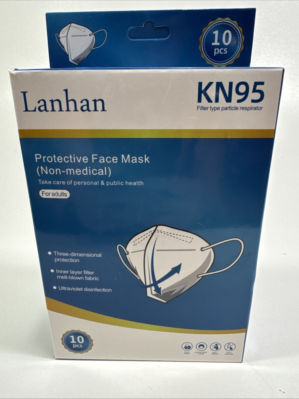 10 Pack 95-KN Masks Respirator Mouth Protective KN95 Face Mask Non Medical Adult