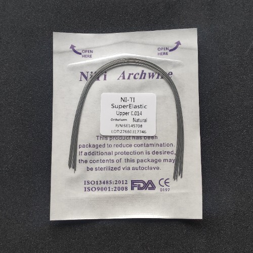 Dental Orthodontic Super Elastic NITI Arch Wires Round Natural Form Arcs Wire