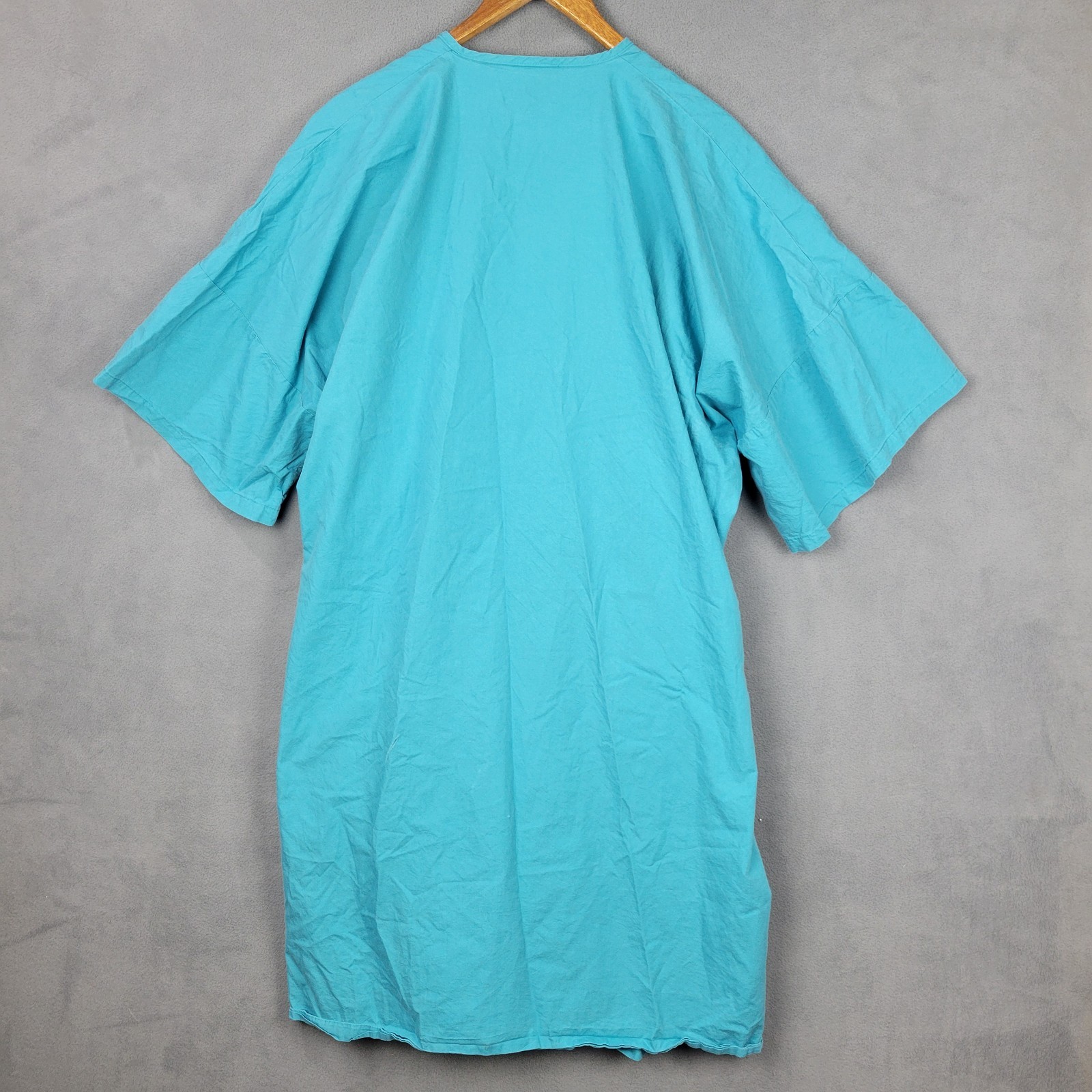 Standard Textile Softweave Patient Gown Unisex Large Blue Wrap Cotton Durability