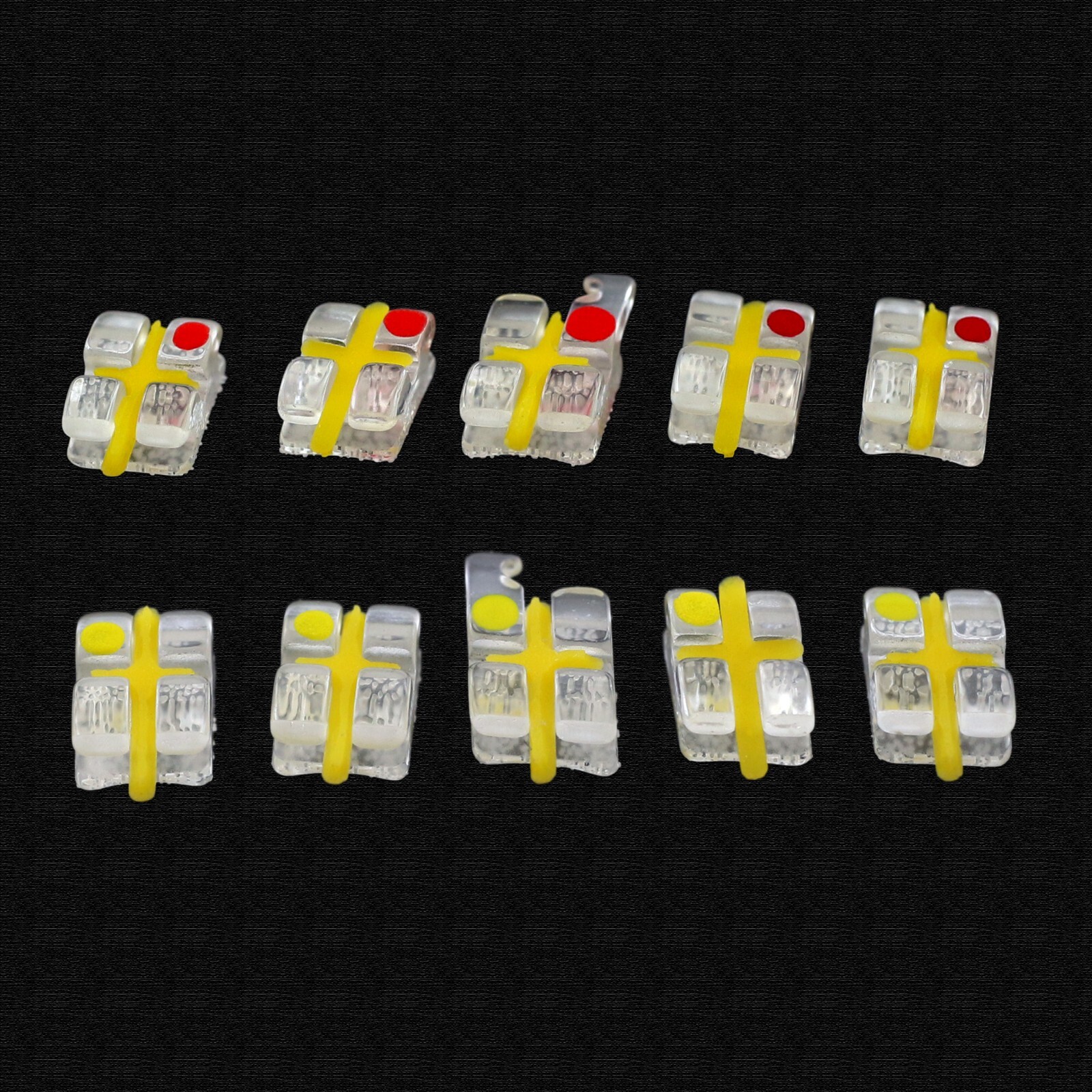 Orthodontic Sapphire Bracket Monocrystalline Aesthetic Brace Roth 022 3w/h Upper