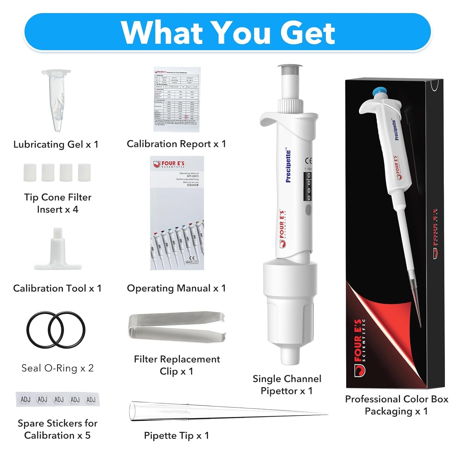 0.1ul-10ml Single Channel Pipettor Adjustable Micropipette Lab High Precision