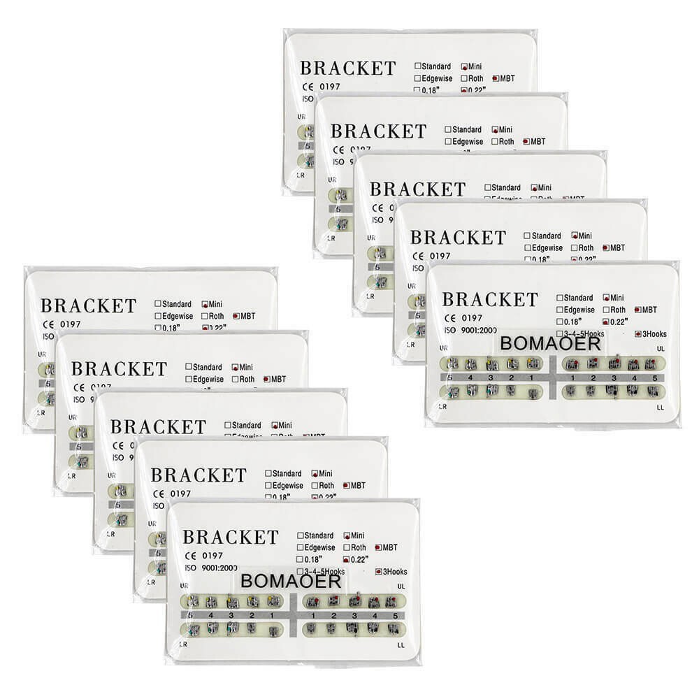 8 Sizes Dental Orthodontic Mental Bracket Brace work with arch wire 20pcs/pack