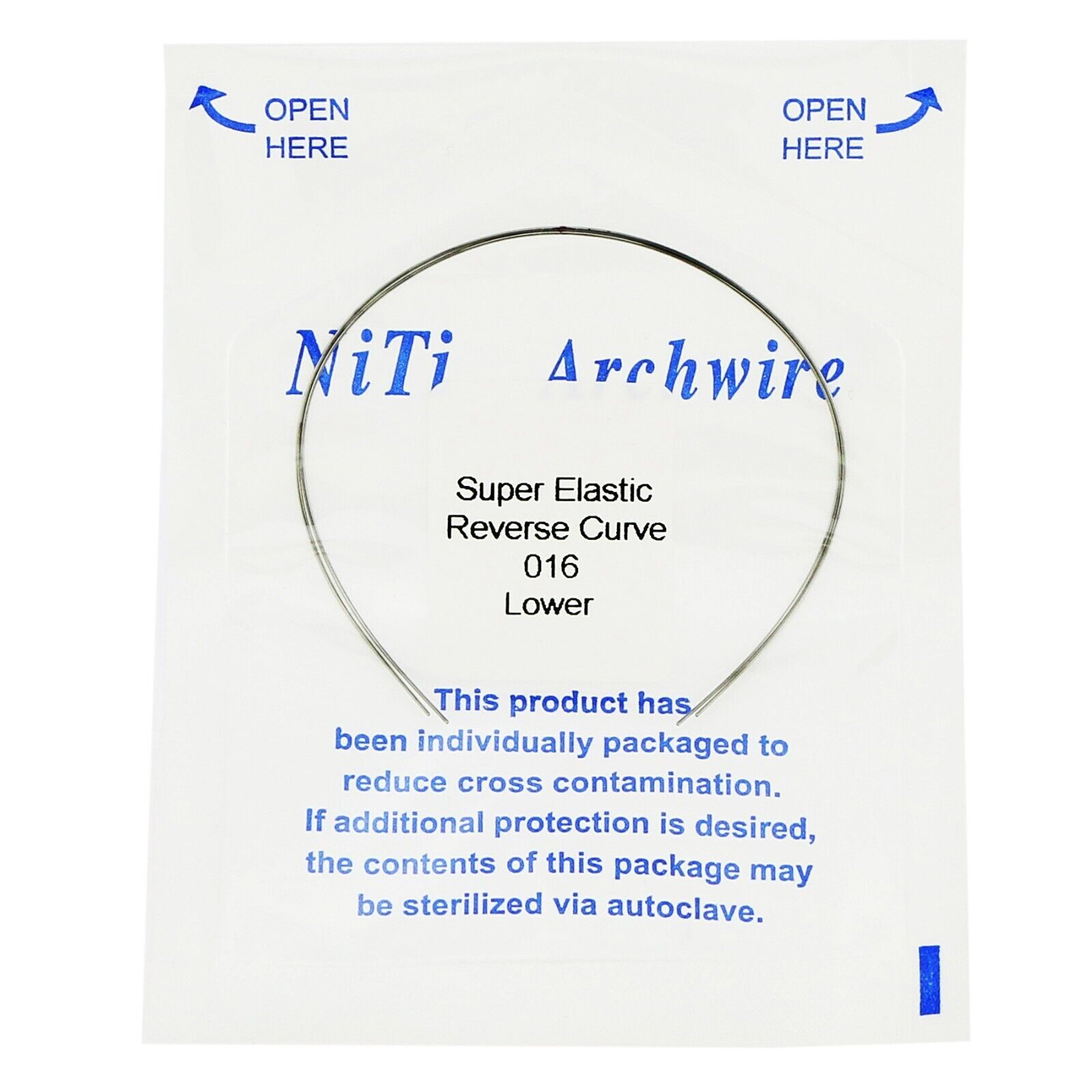 Dental Orthodontic Niti Arch Wire Reverse Curve Round Upper/Lower 012-020