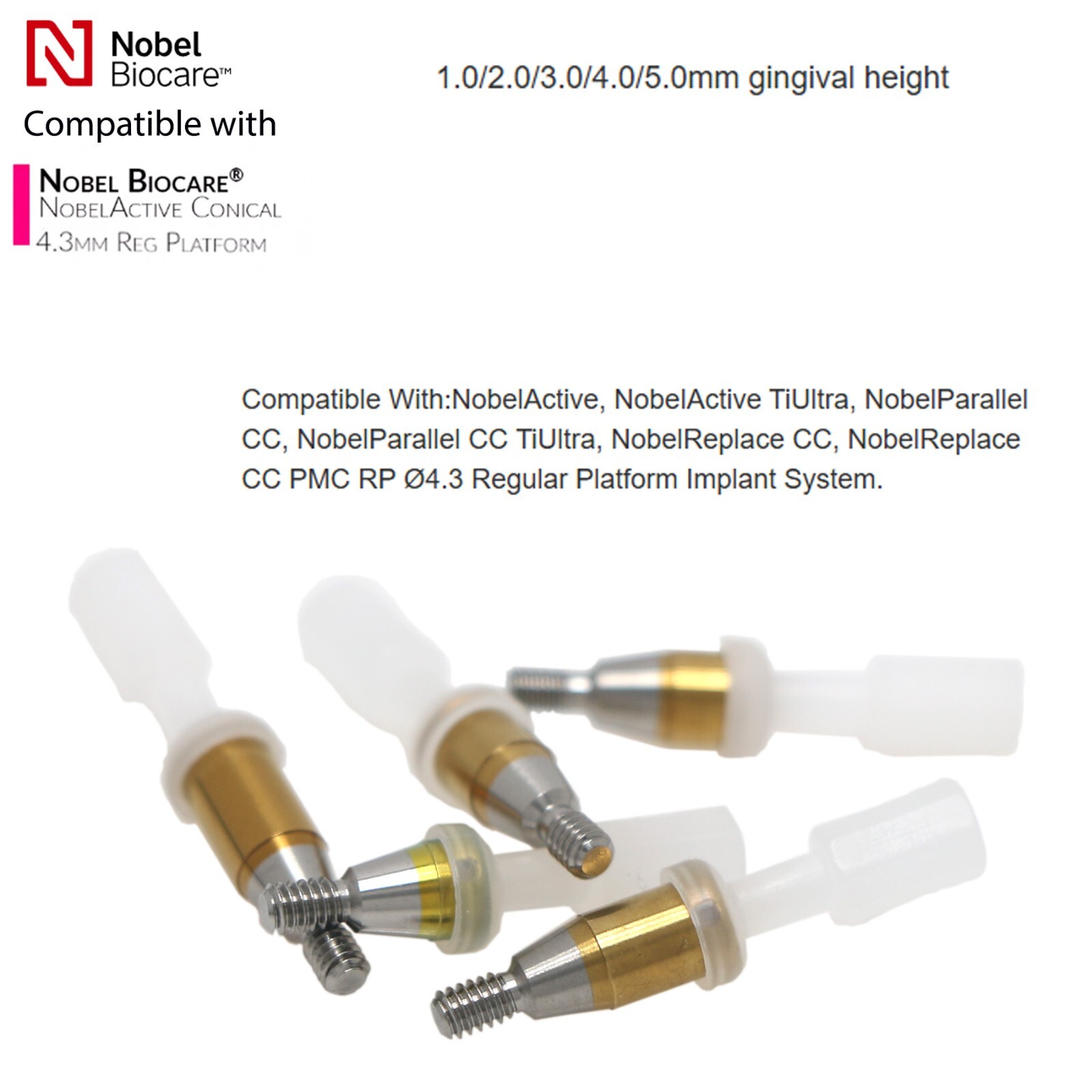 Locator Tapered Abutment for Nobel Active Biocare Conical Connection NP/RP 1-5mm