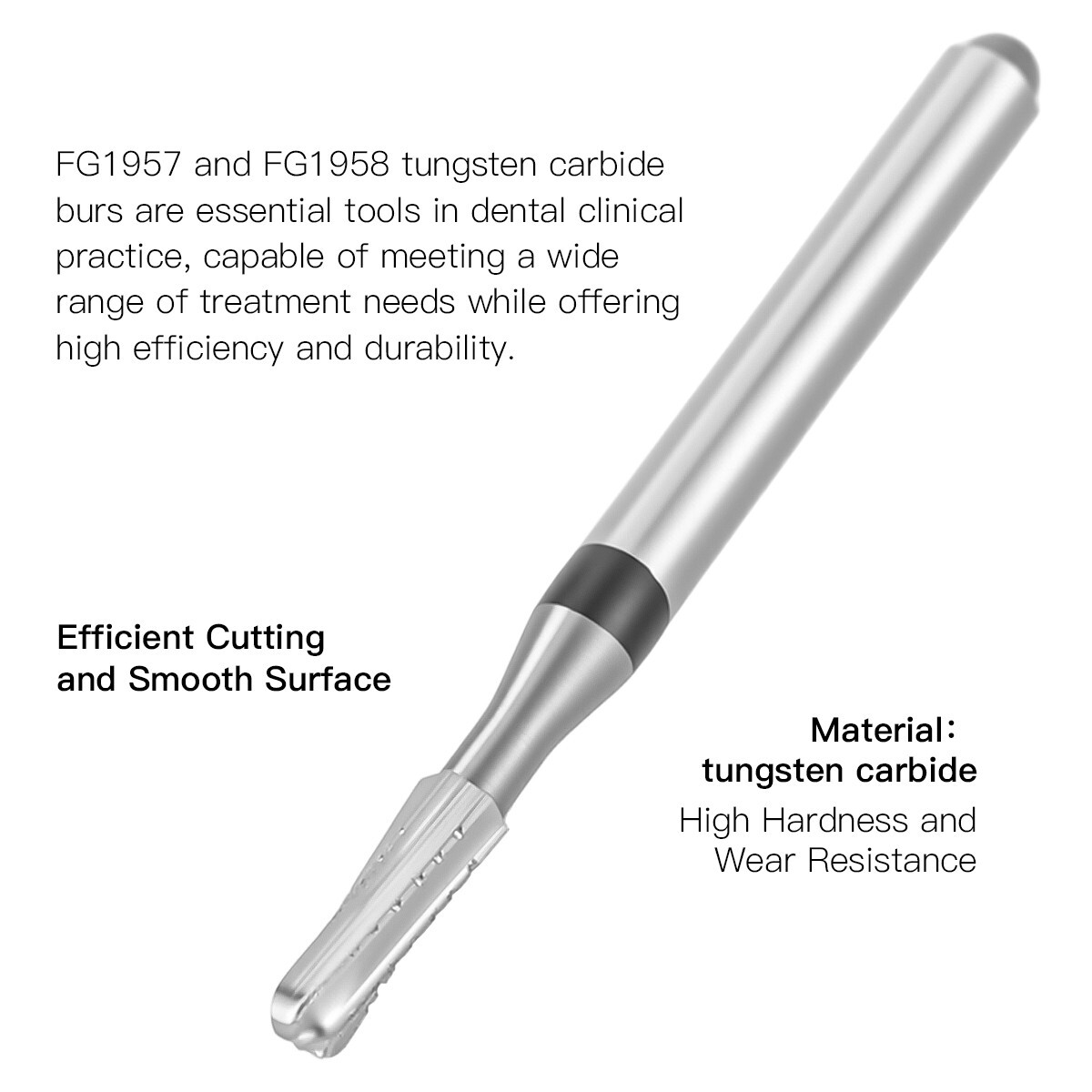 AZDENT Dental Tungsten Carbide Bur FG Dills Round Type For High Speed Handpiece