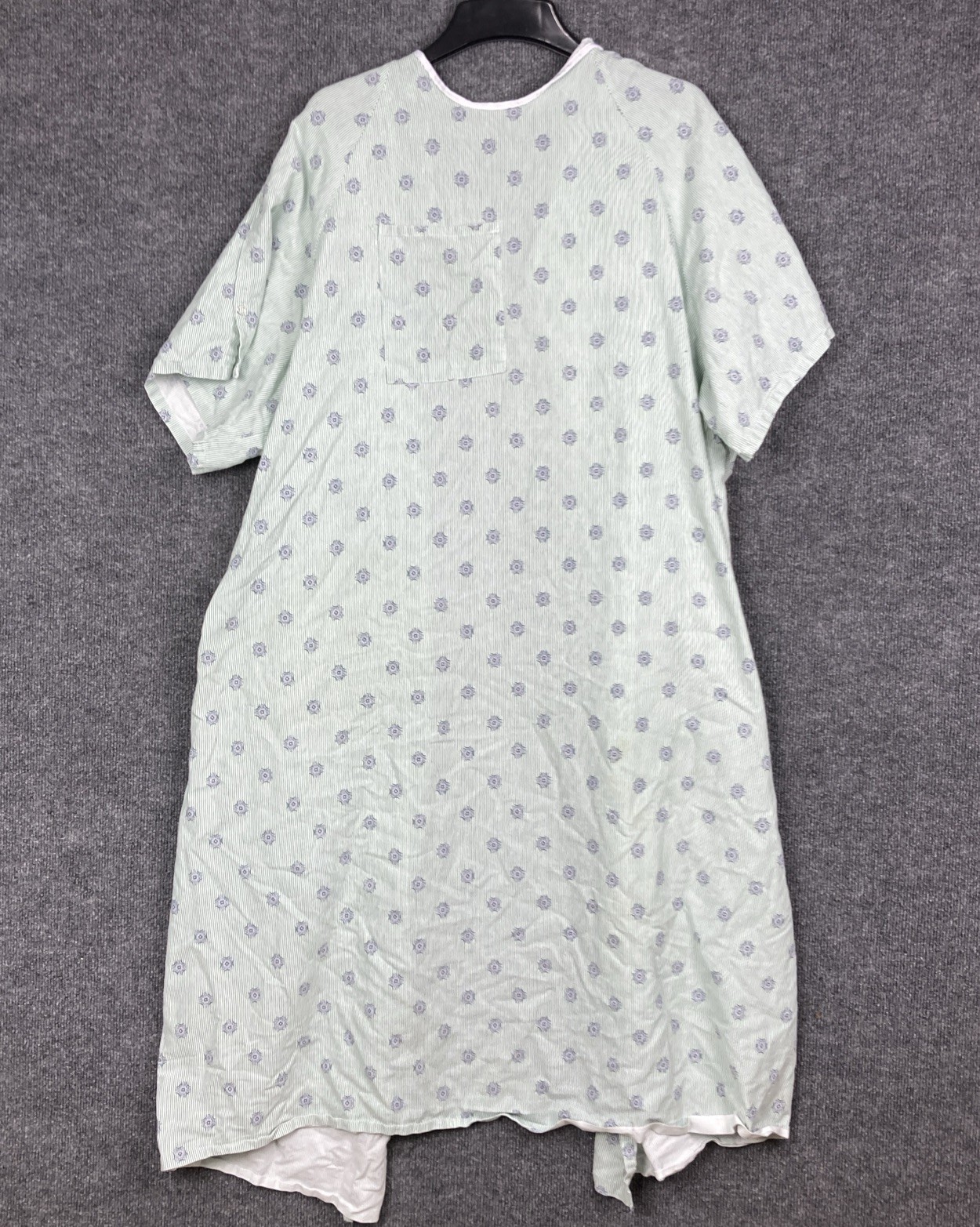 Lot of 3 Standard Textile Unisex Adult One Size Fits Most Hospital Gowns w/ Snap