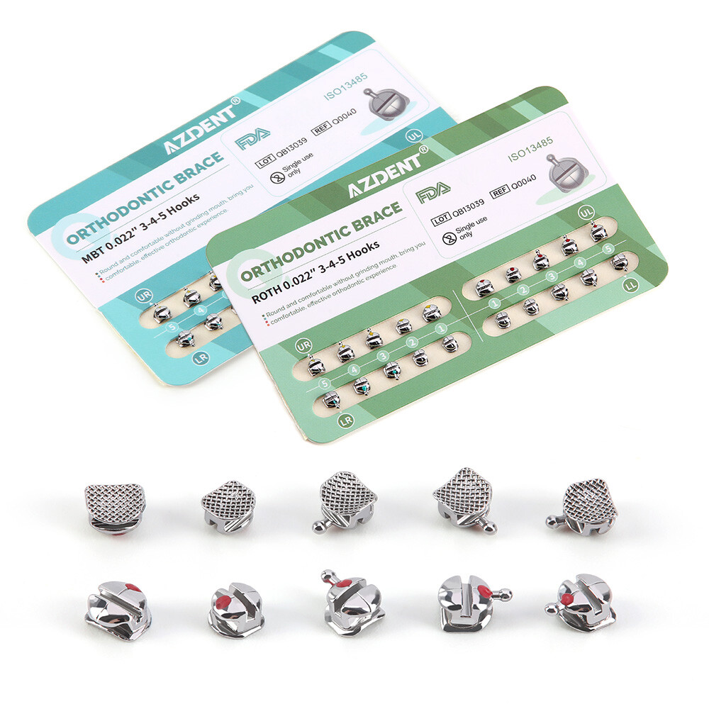 Dental Orthodontic Round Niti Arch Wires Super Elastic / Metal Brackets Braces