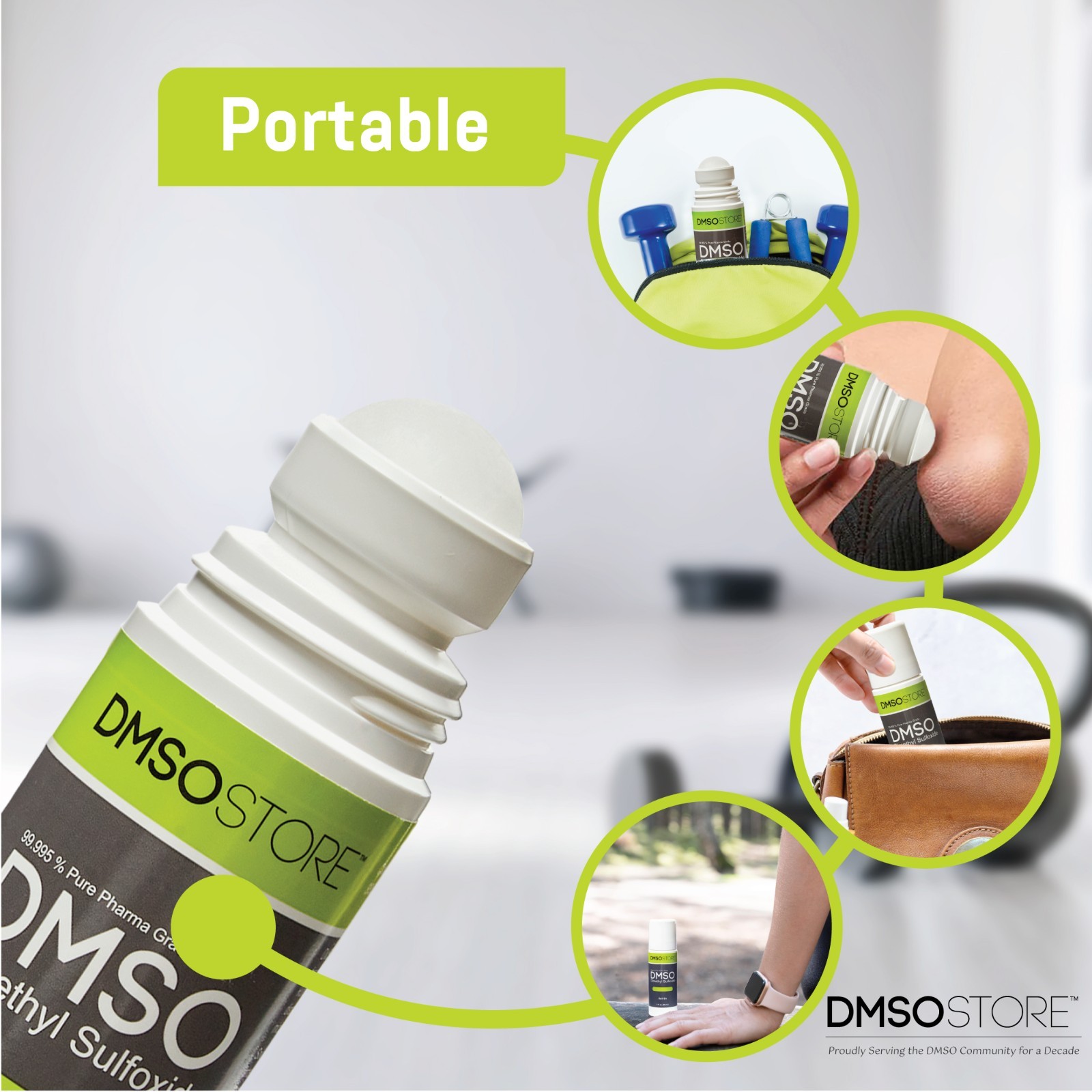 DMSO Roll on 3 oz with Peppermint Scent