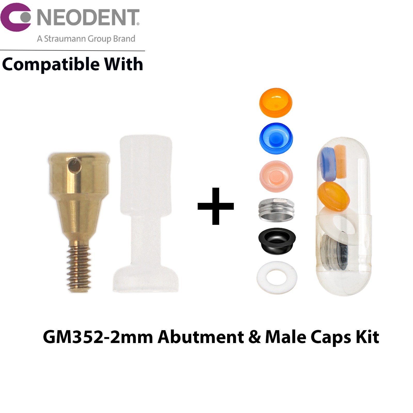Dental Locator Abutment Overdenture Male Caps Fits NEODENT GRAND MORSE GM 1-6mm