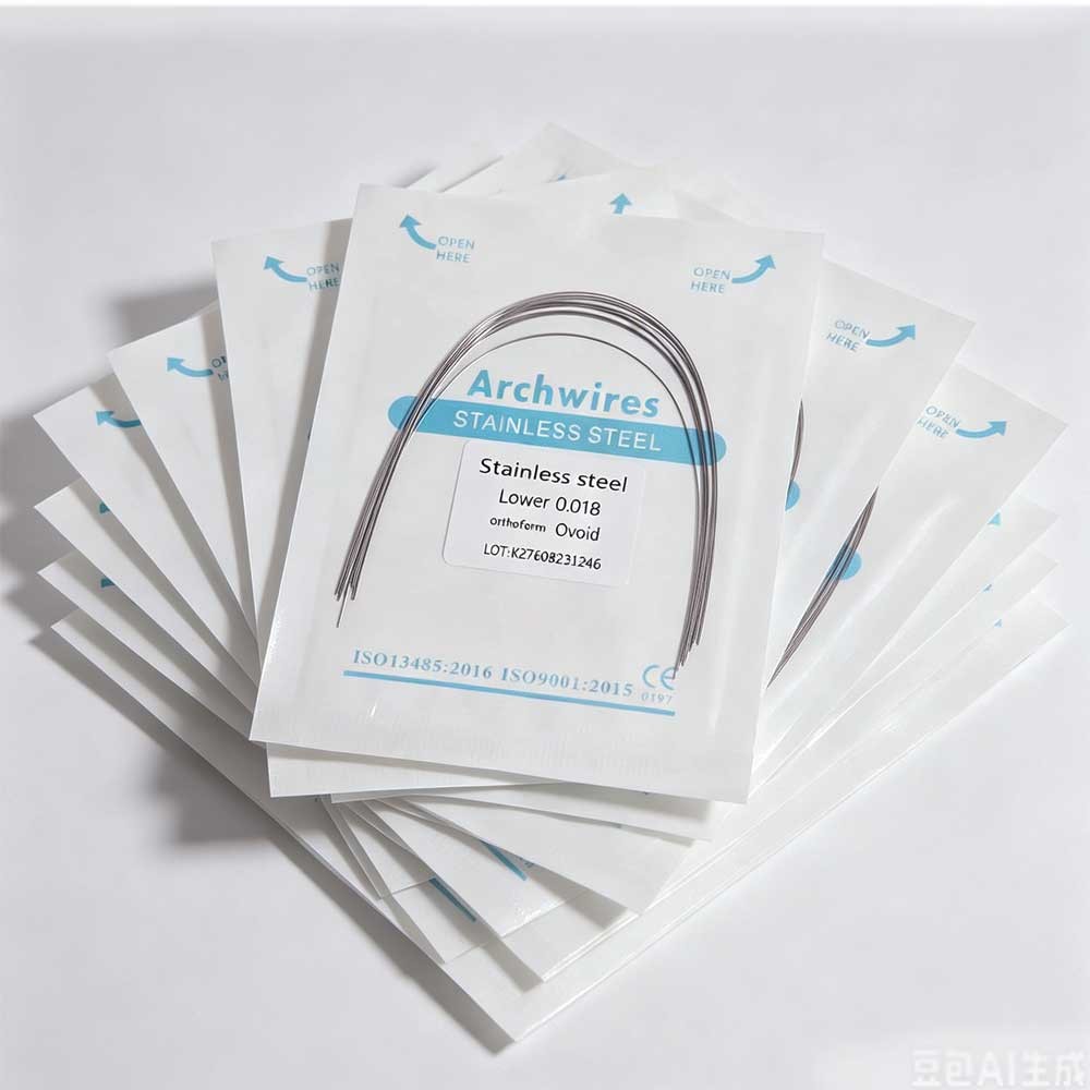 Dental Orthodontic Stainless Steel Round Arch Wire Ovoid Form 10pcs/pack