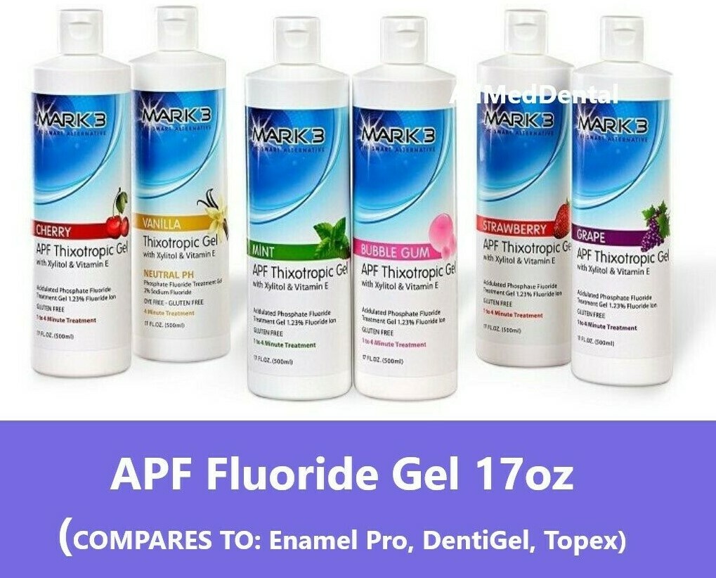 2 x Fluoride Gel Dental APF Thixotrophic Fluoride 1.23% 17 oz., Bottle, Ex:2026