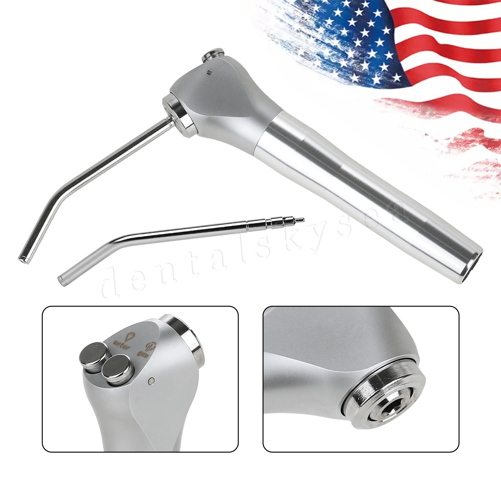 USA Dental 3 Way Air Water Spray Triple Syringe Handpiece / Nozzles Tips Tubes