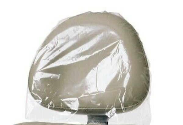 Dental Medical Tattoo Headrest Cover Clear Poly Regular 11″x9.5″ 250pcs/Box
