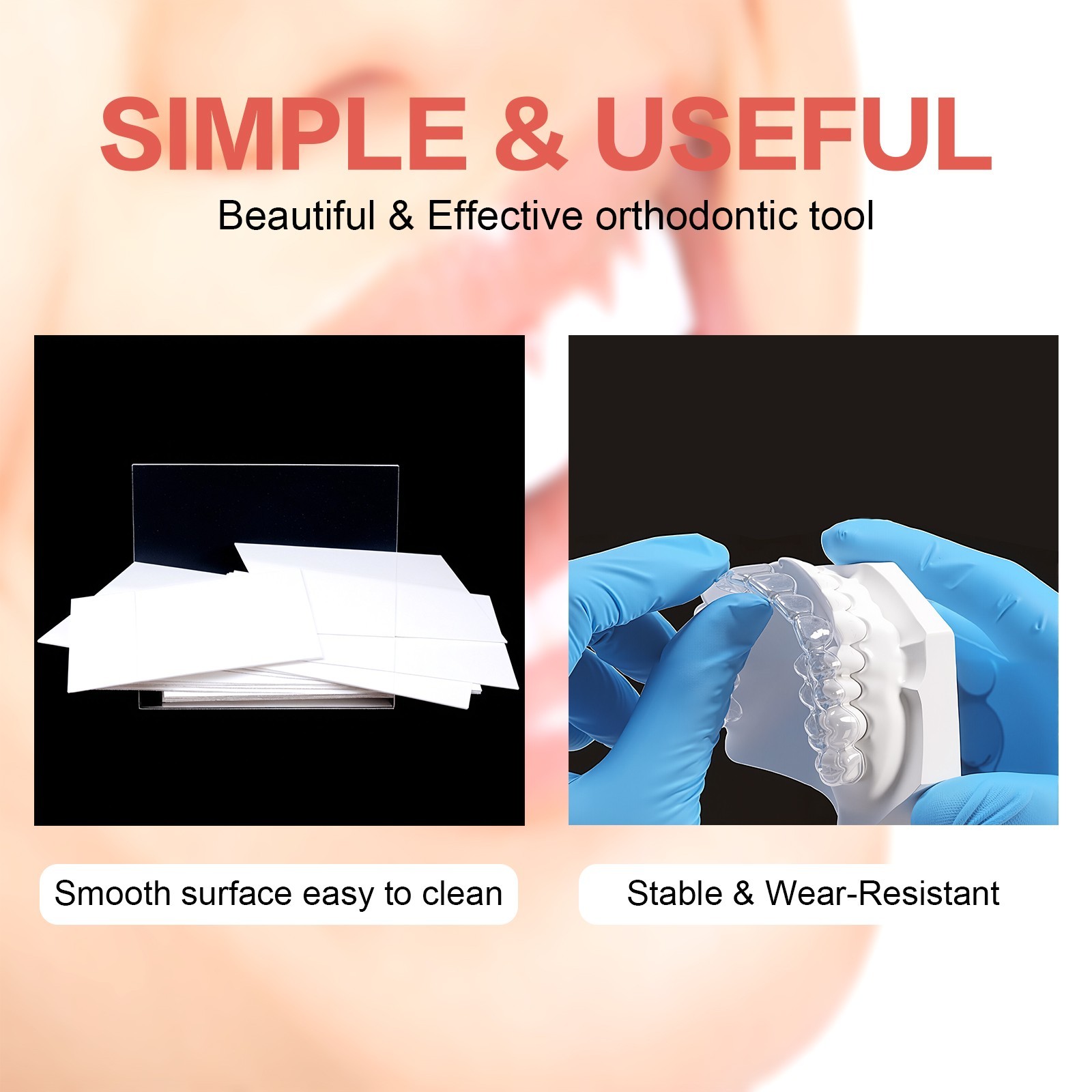 Dental Splint Sheet Hard Orthodontic Retainer Sheets Thermoforming Material 1.0