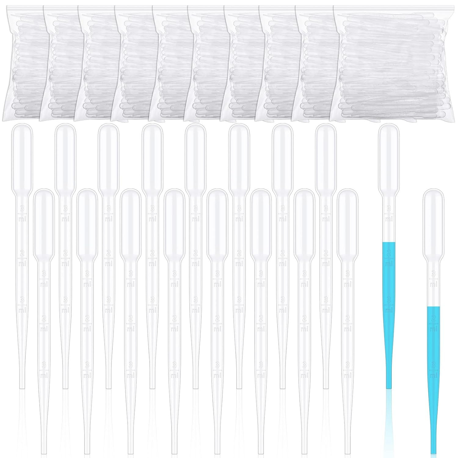 1000 Pcs Plastic Pipettes Droppers 3Ml Disposable Transfer Pipettes Eye Dropper