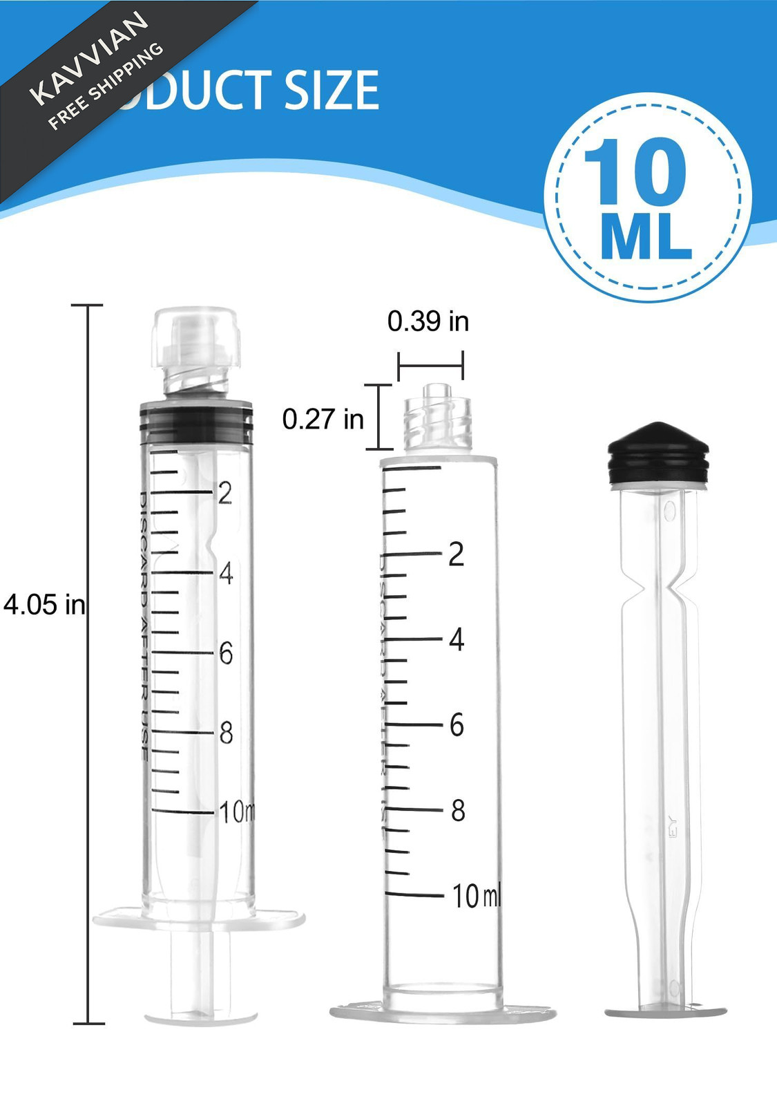 Luer Lock Syringe 10ml – Sterile Disposable Syringes 10ml, transparency