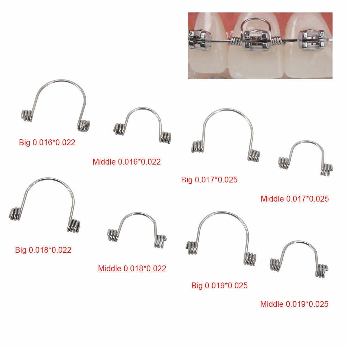 1 pack 10pcs/Pack Dental Orthodontic Anterior Teeth Torque Rectangular Springs