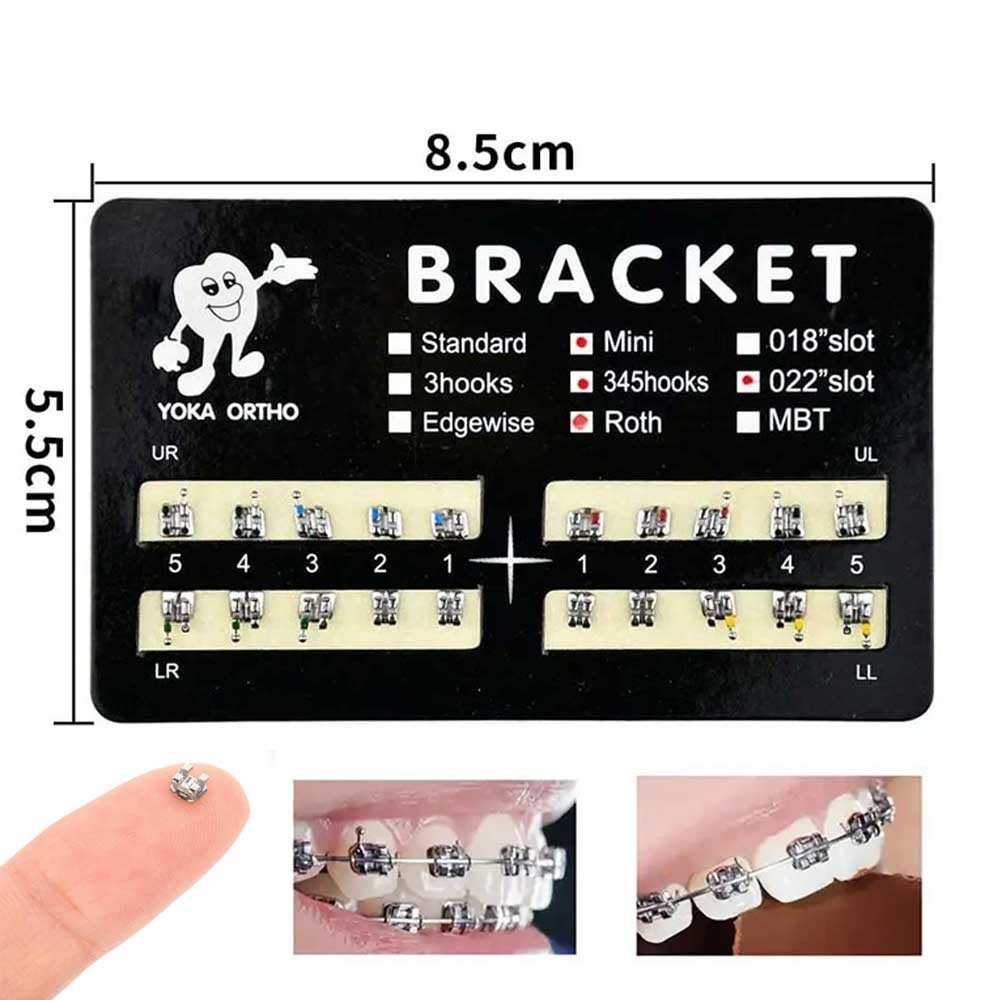 1pack Dental Orthodontic Brackets Braces Metal Monoblock （20Pcs/pack）