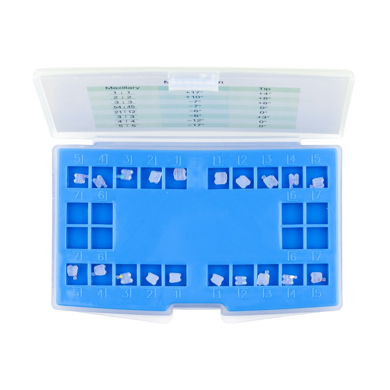 Dental Orthodontic Ceramic Bracket Dental Clear Brace Roth/MBT 345 with Hooks