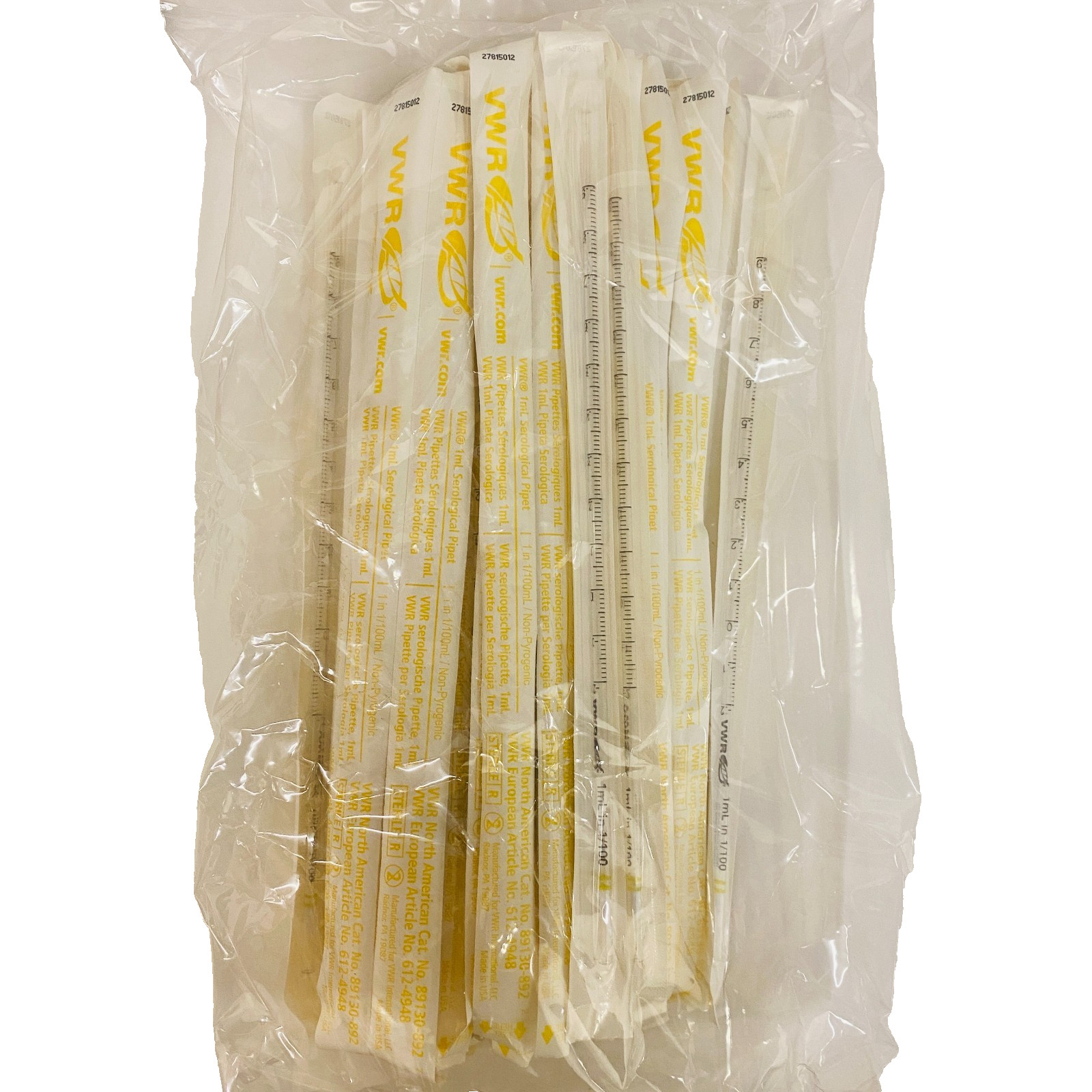 VWR 1mL Serological Pipettes 89130-892 Sterile Individually Wrapped – 1000 Pcs