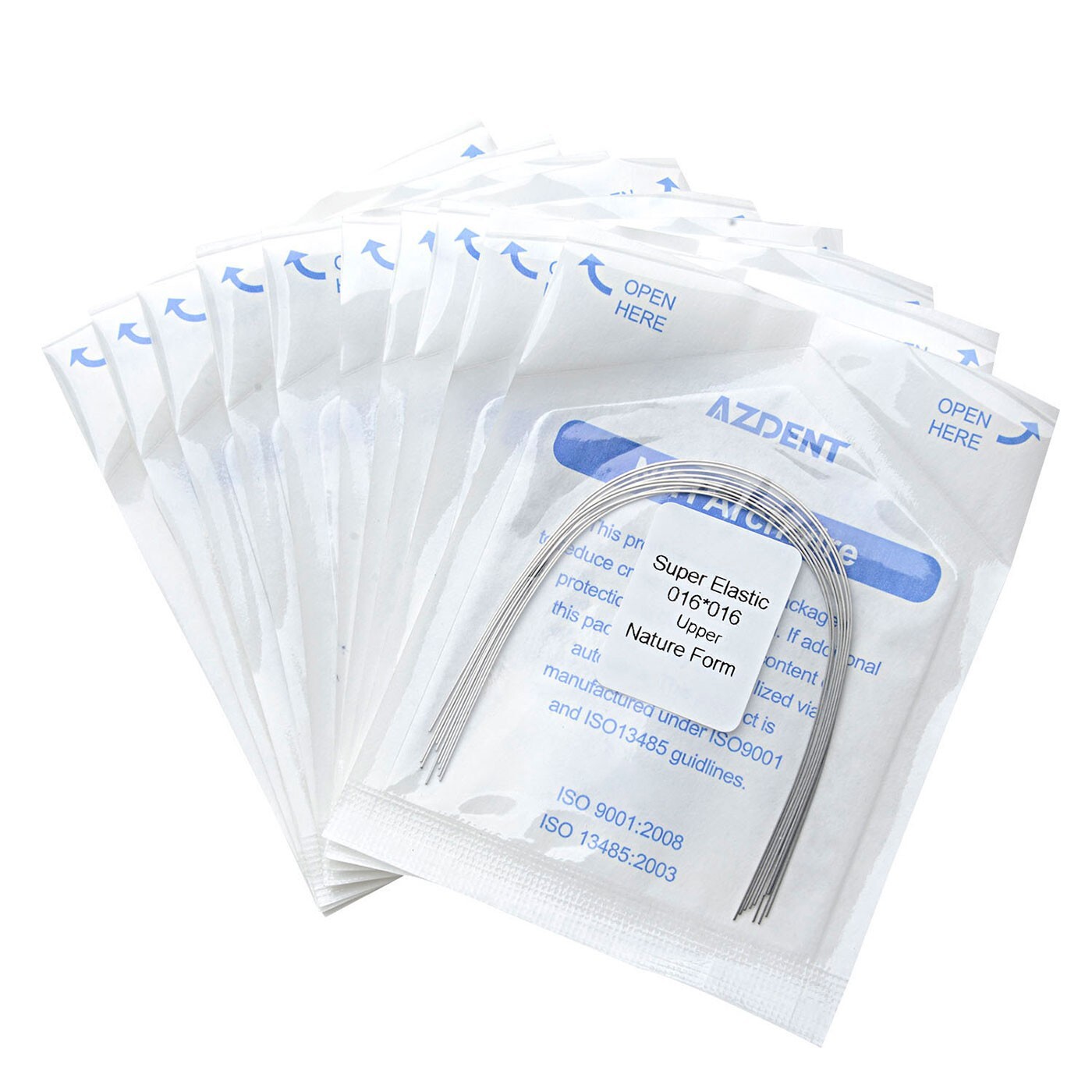 AZDENT Dental Orthodontic Super Elastic NITI Rectangular Arch Wires 10Pcs/Pack