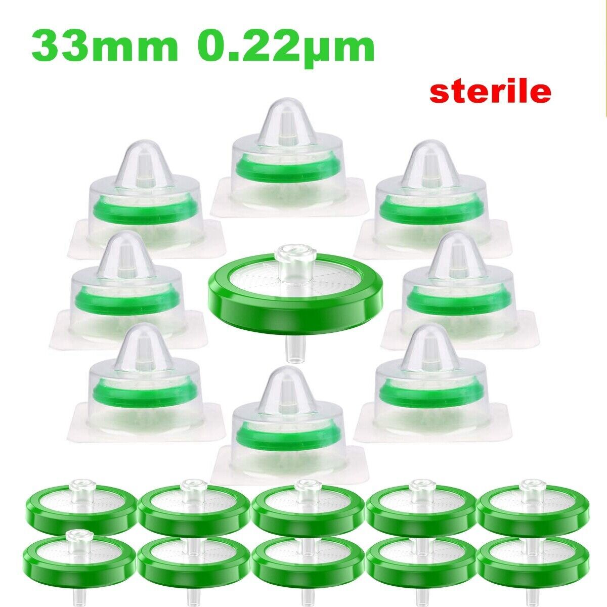 1000x 2mL HPLC Vials 9mm Screw Caps +Sterile PES 0.22μm 33mm Syringe Filters LAB