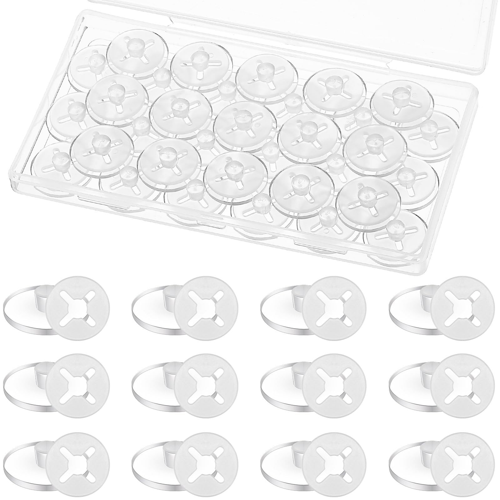 Wavwavw Clear Running Bib Clips Race 1.7 cm /0.67 inches in diameter,