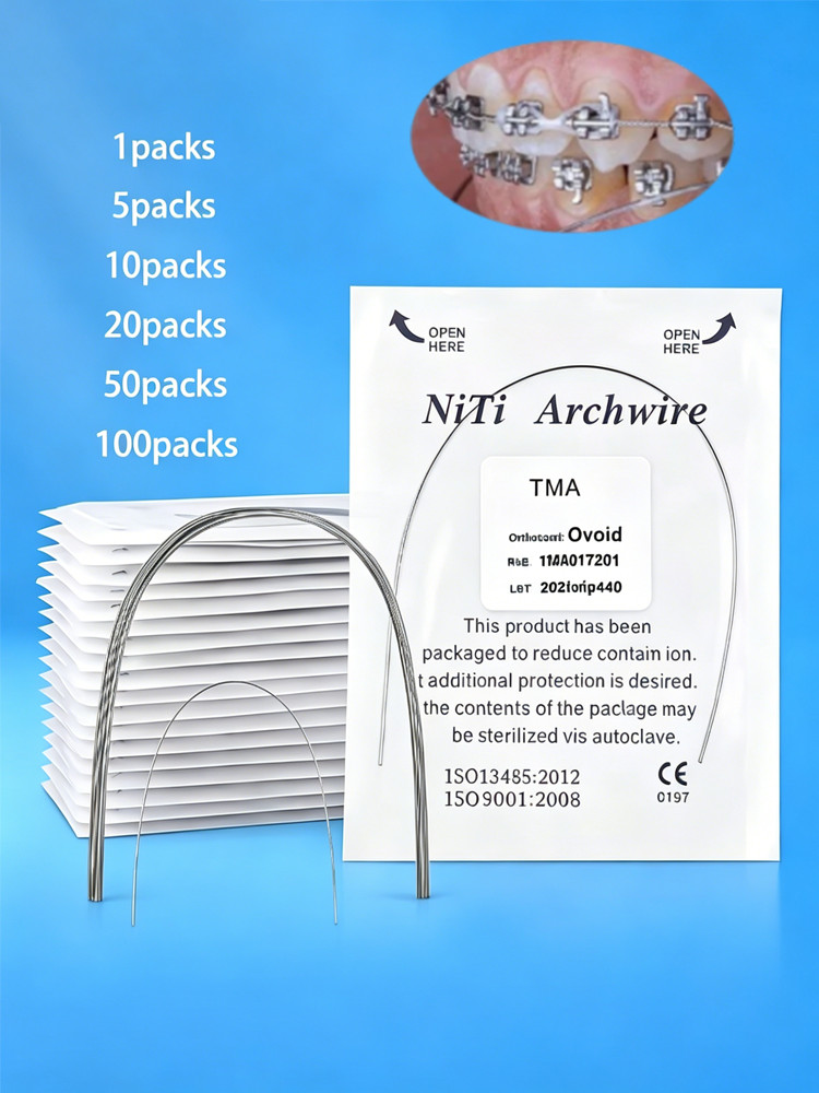 1pc/pack Dental Orthodontic TMA Beta Ti-Mo Arch Wires Ovoid Rectangular