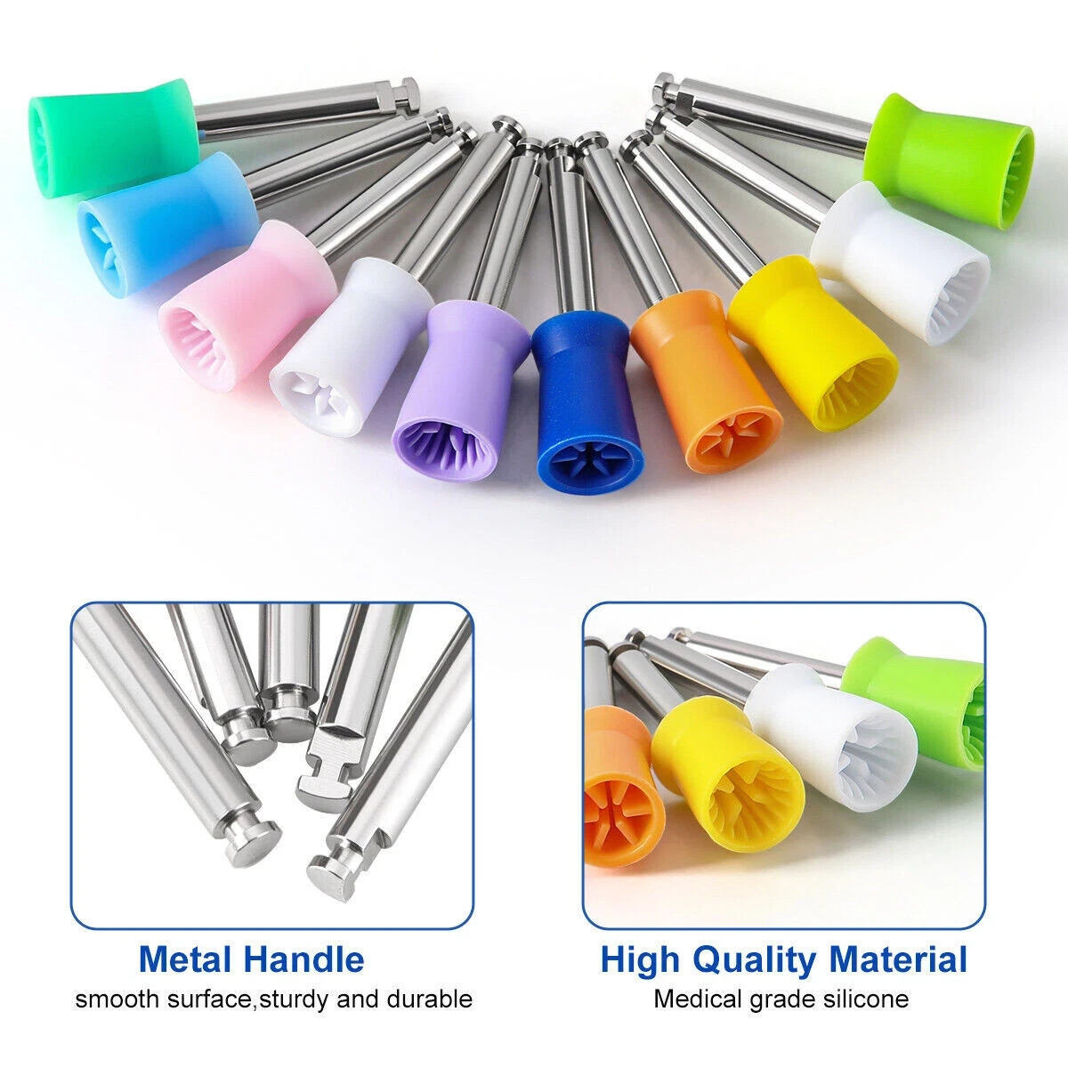 23 Types Dental Nylon Bristle Flat/Tapered Prophy Polishing Brush 100 Pcs/Pack