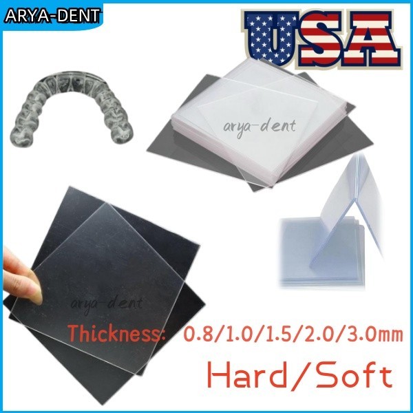 Dental Orthodontic Splint Vacuum Forming Material Sheet Soft/Hard 0.8-3.0mm