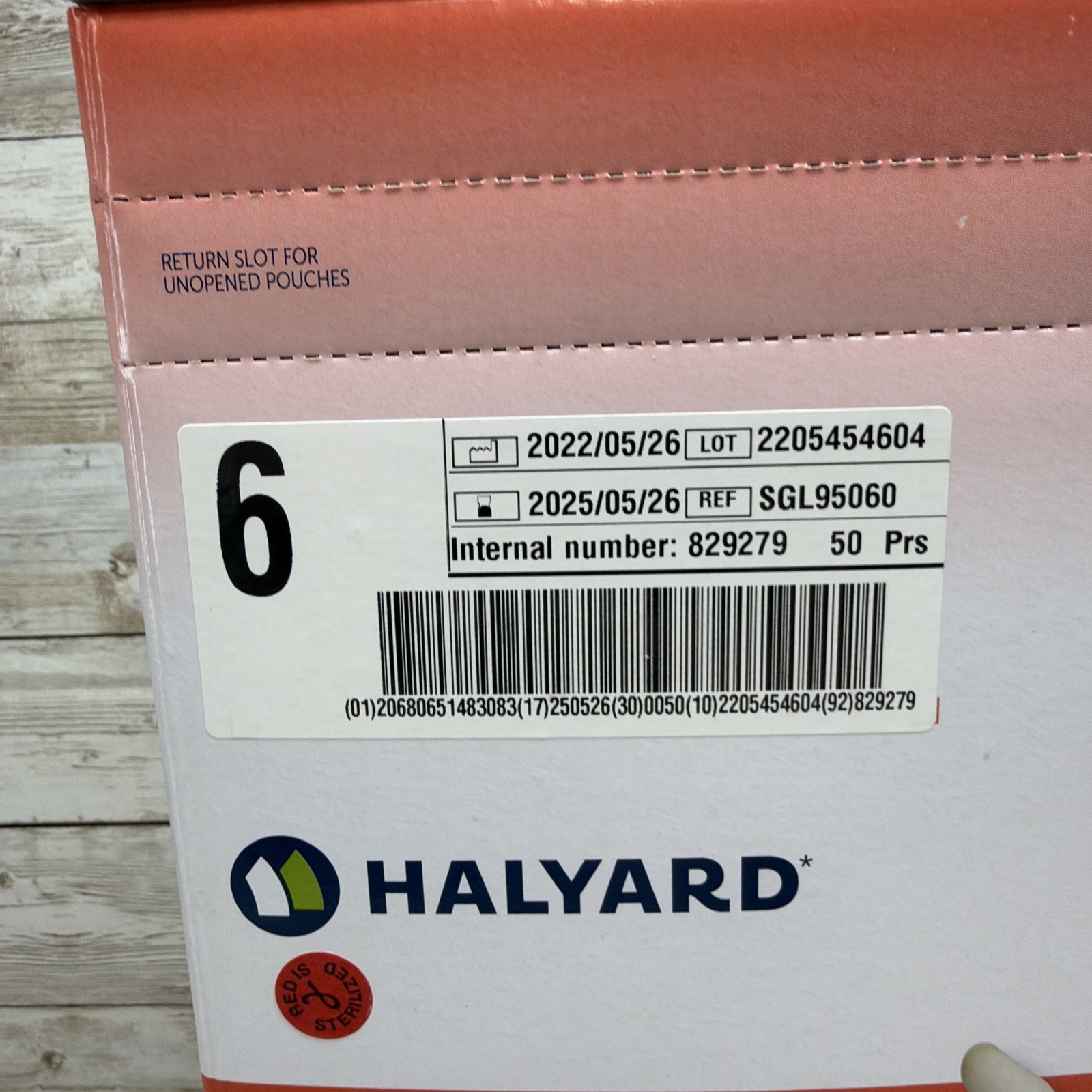HALYARD Polyisoprene Surgical Gloves *1 CASE 200 Pair* Size: 6 *See Date*5-25
