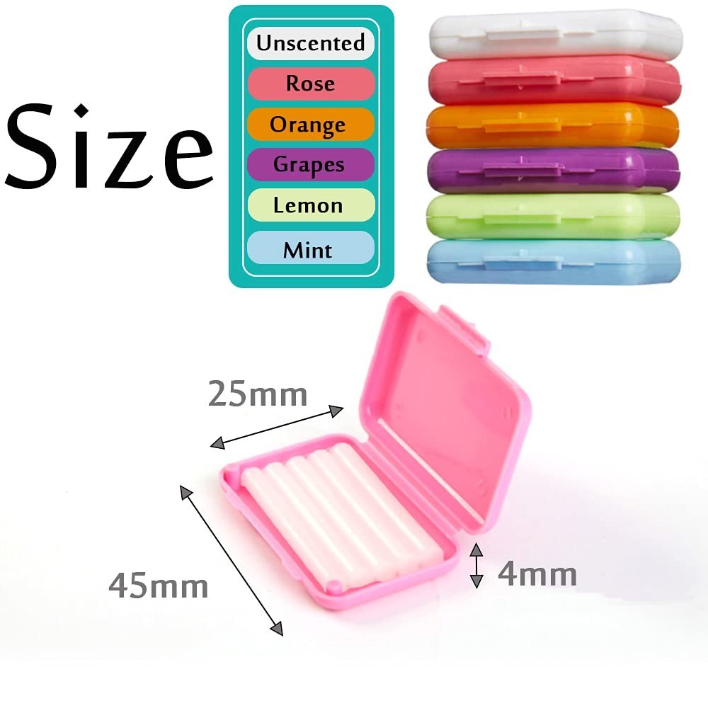 Orthodontic Dental Wax 6 Pack Colorful for Braces and Appliances Pain Relief