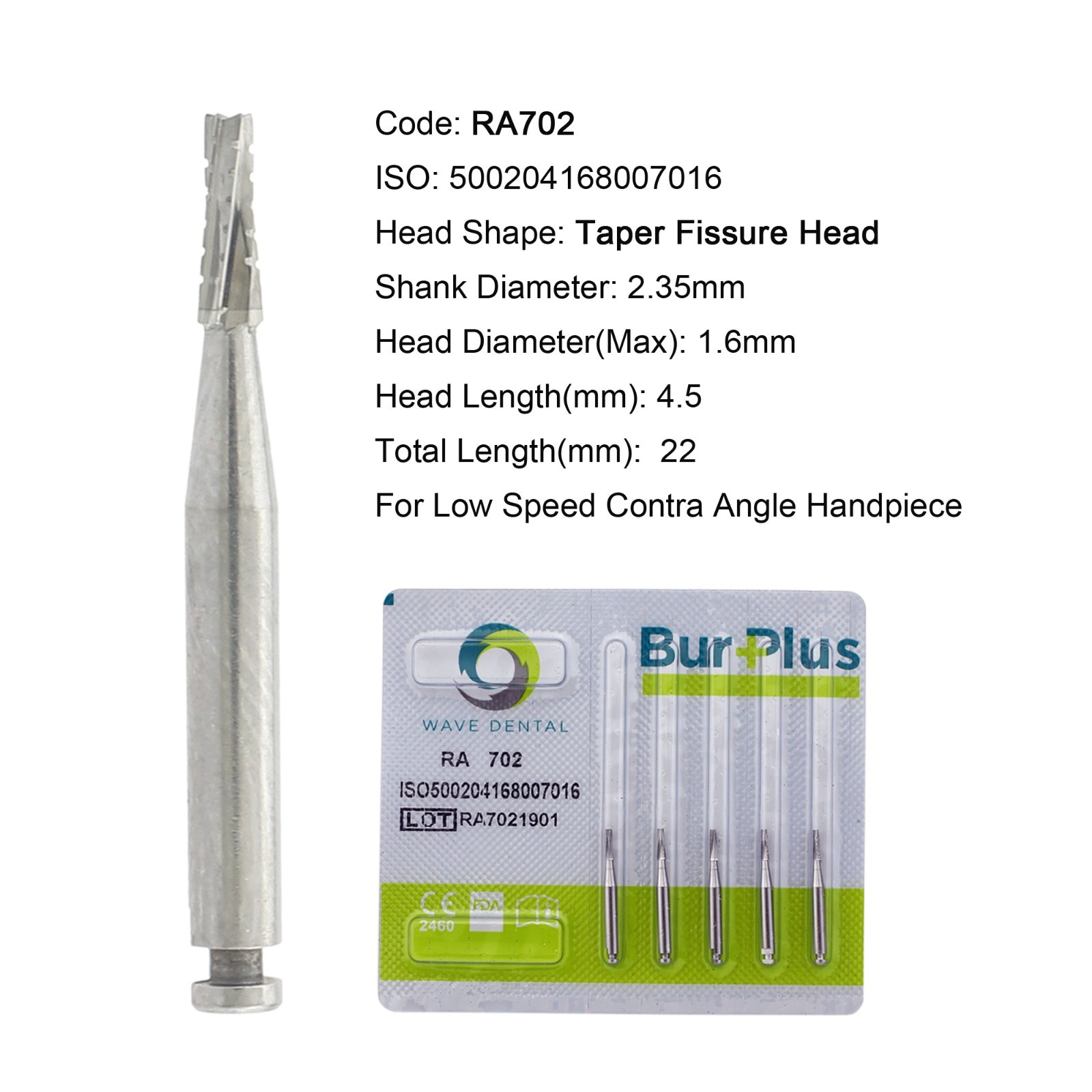 WAVE Dental Latch Carbide Burs Surgical RA SURG Round RA 2 4 6 8 557 Slow Speed