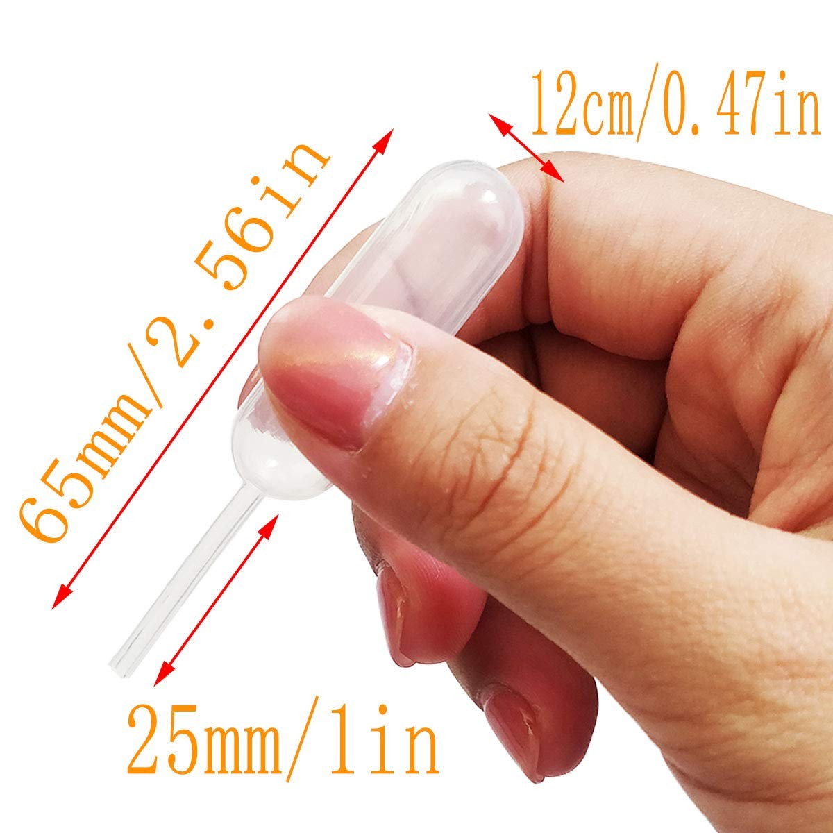 Cupcakes Pipettes, 100PCS 4Ml Clear Plastic Transfer Liquid Dropper Pipettes, Su