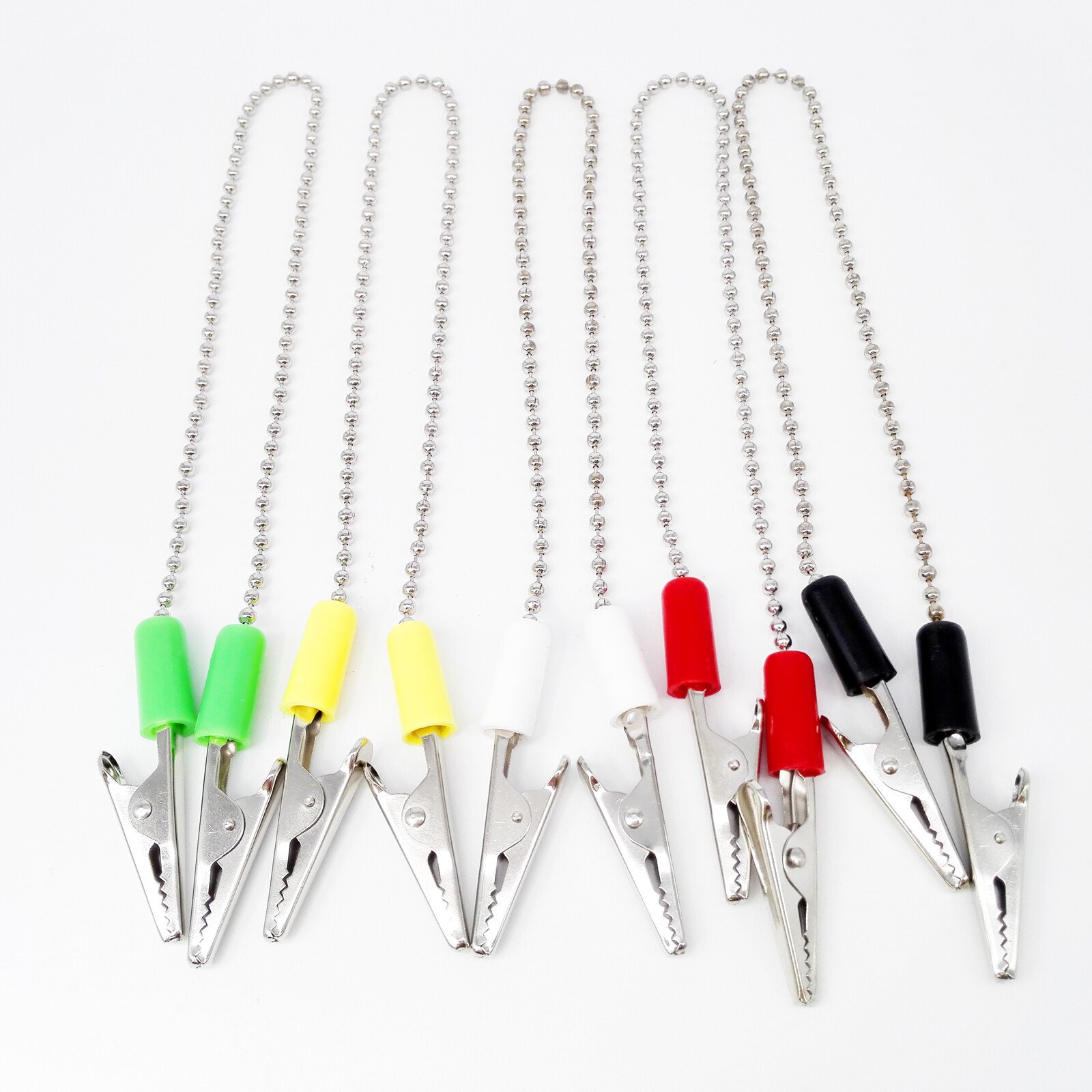 Dental Patient Bib Clips Chains Napkin Holder Flexible Coil Ball 1 / 5 / 10pcs