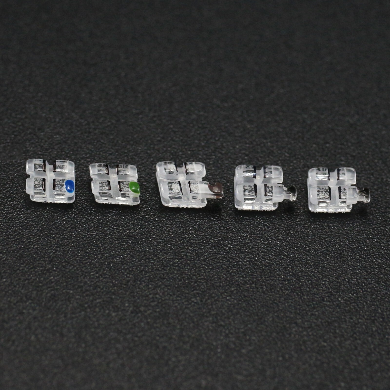 Dental Orthodontic Sapphire Bracket Monocrystalline Aesthetic Roth 022 345 Hooks